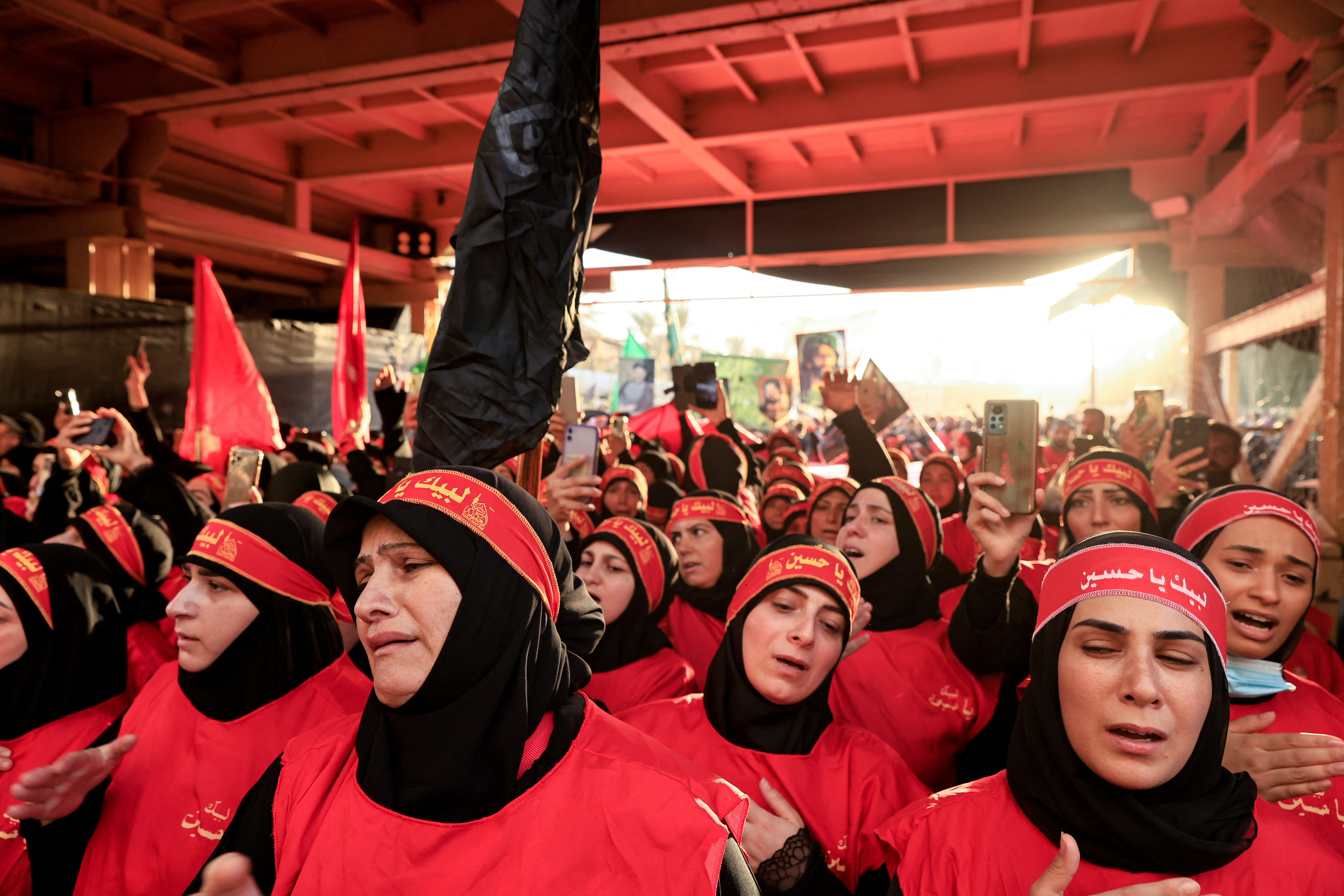 Shia Muslim pilgrims gather ahead of the Arbaeen in the holy city of Kerbala.