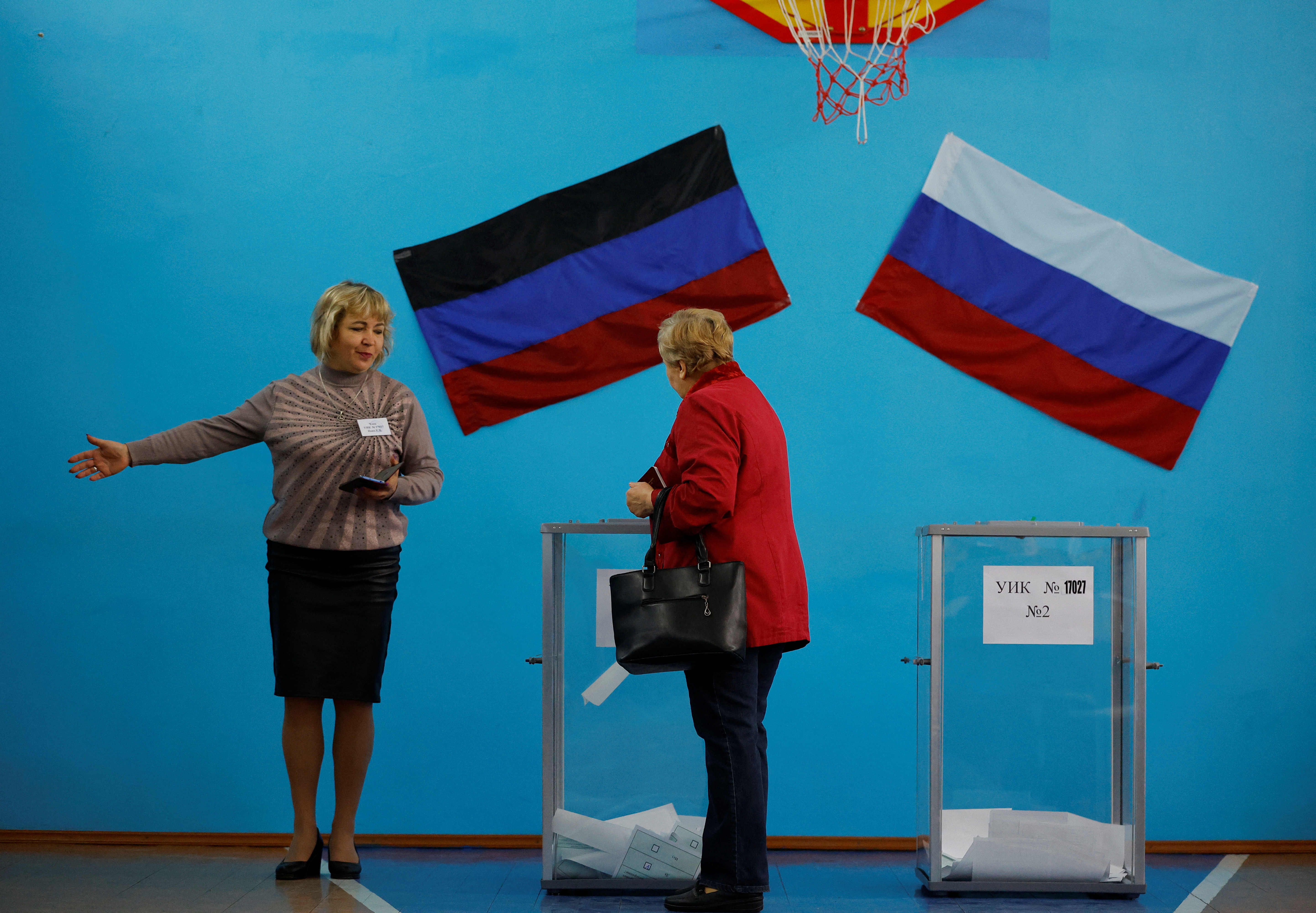 Voting in Ukraine.