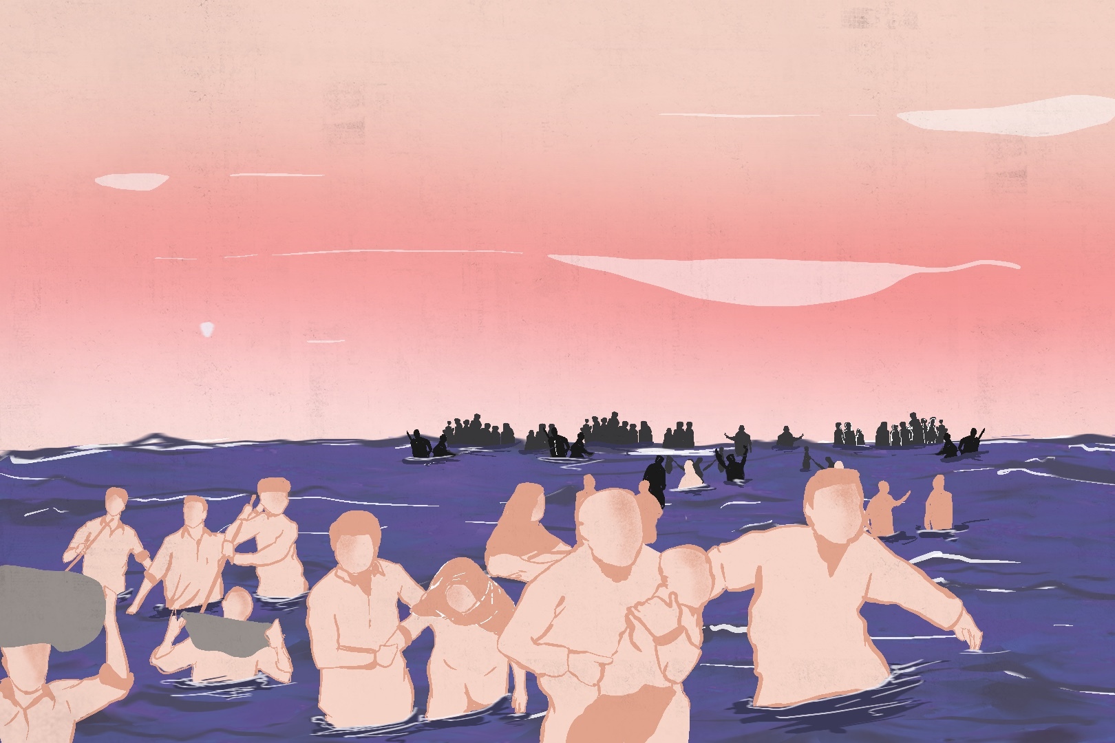 Illustration of floods in Pakistan