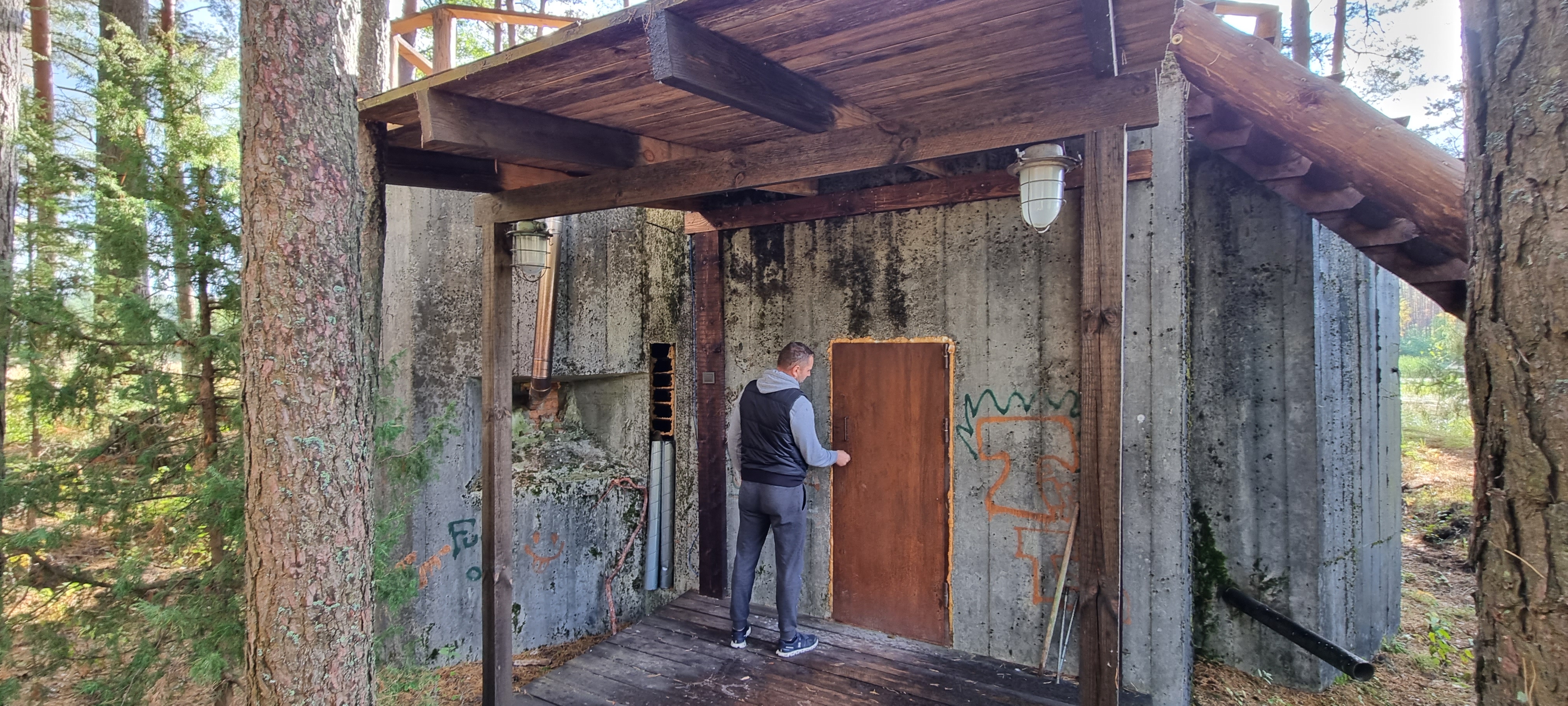An abandoned WW2 bunker.