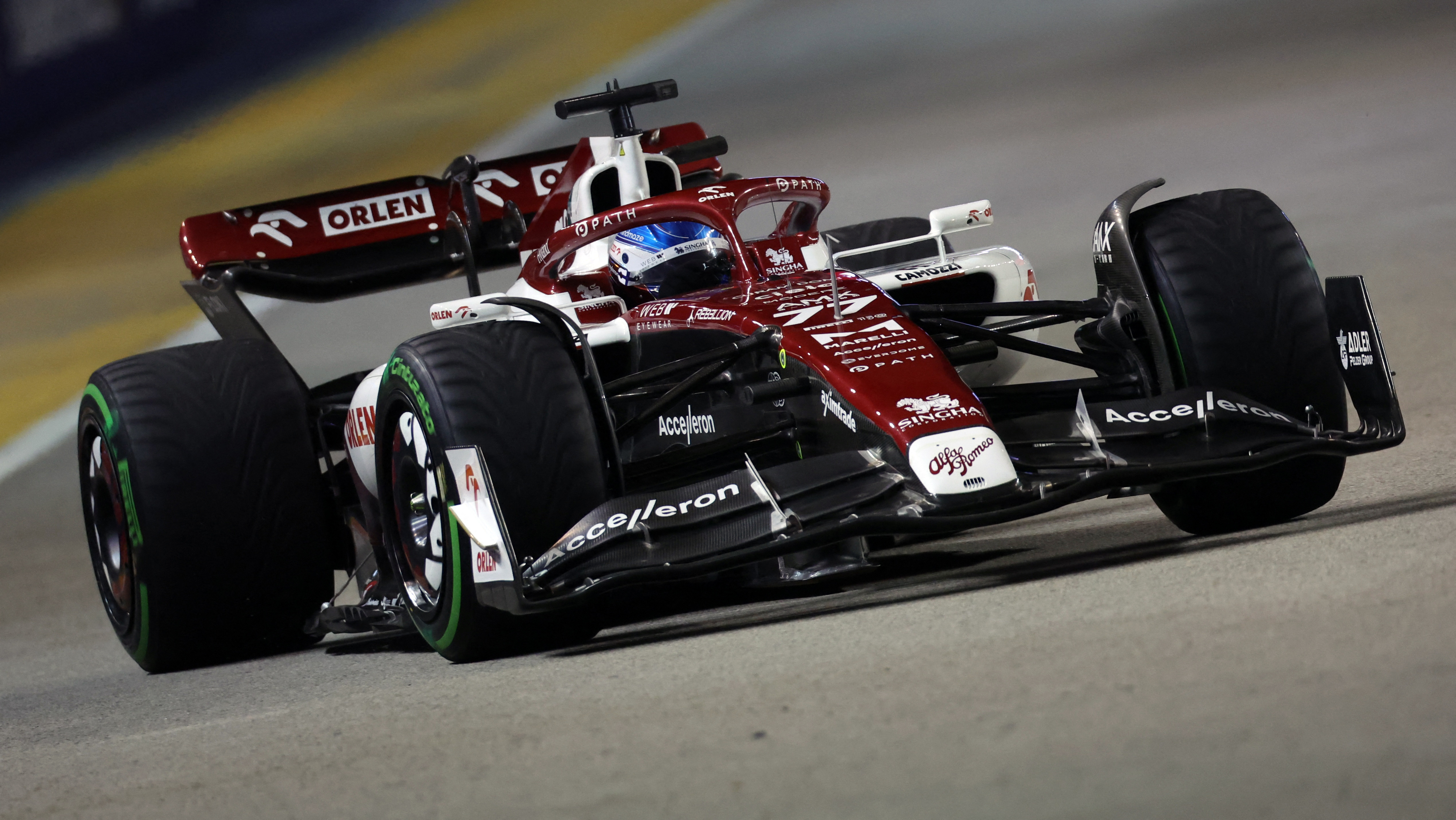 Formula One F1 - Singapore Grand Prix - Marina Bay Street Circuit, Singapore - October 1, 2022 Alfa Romeo's Valtteri Bottas in action during qualifying.