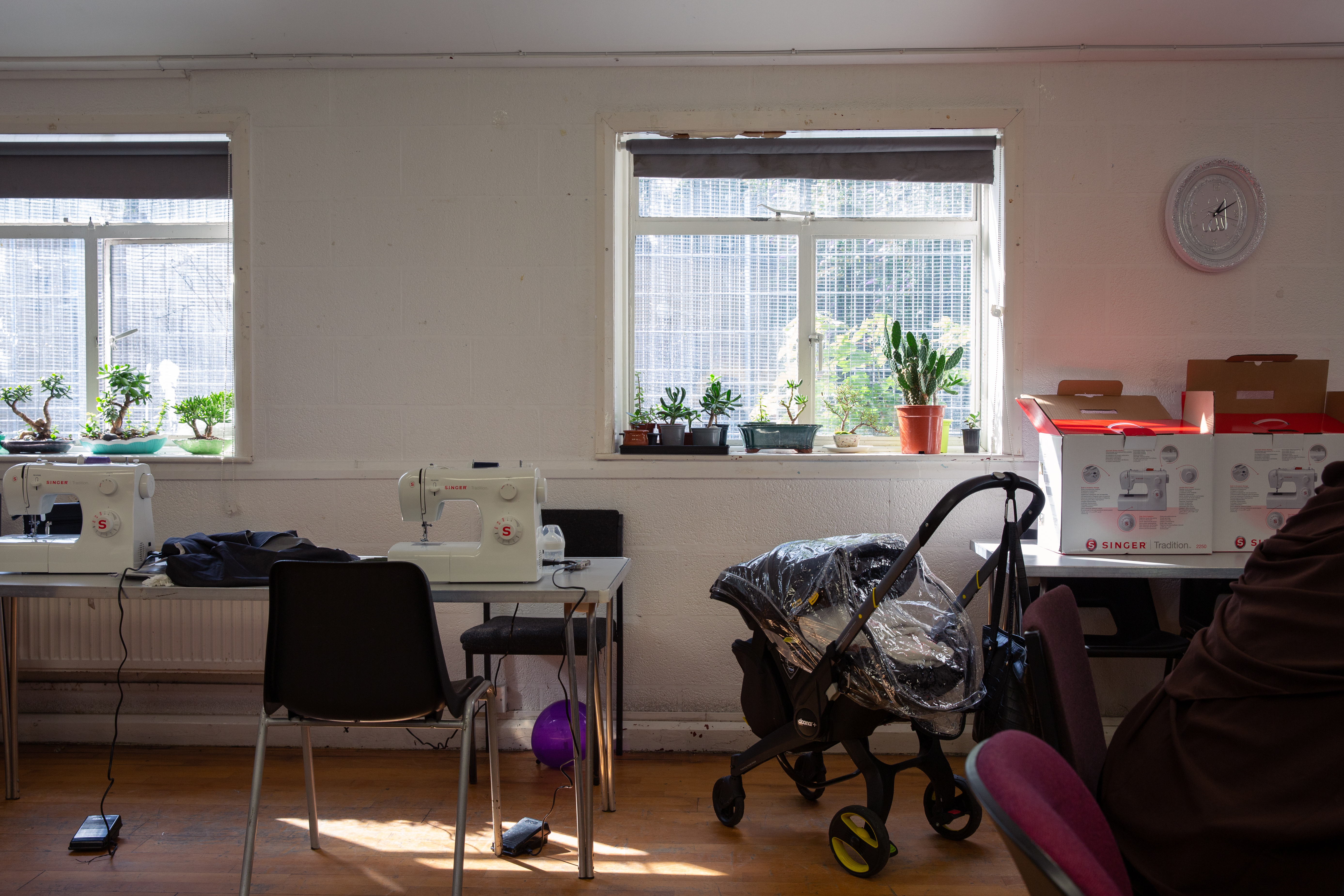 Sewing machines in the Hackney hub.