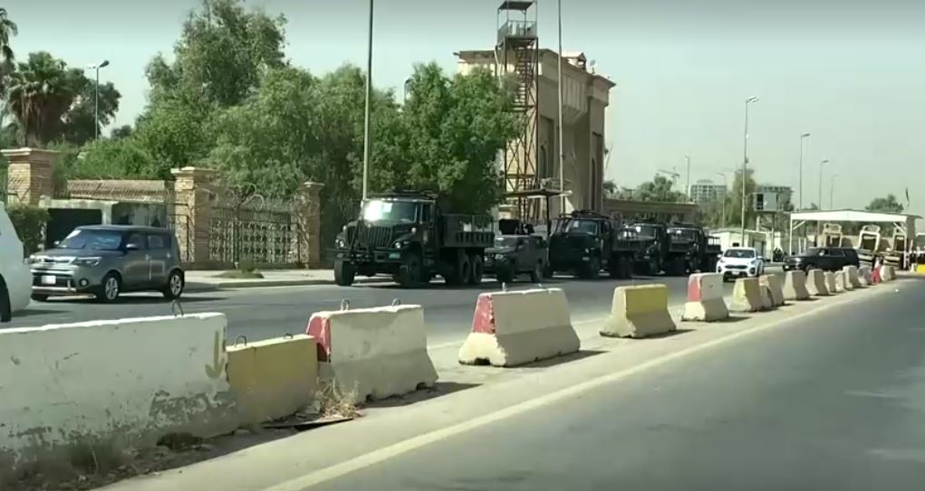 Baghdad’s green zone after rocket attack