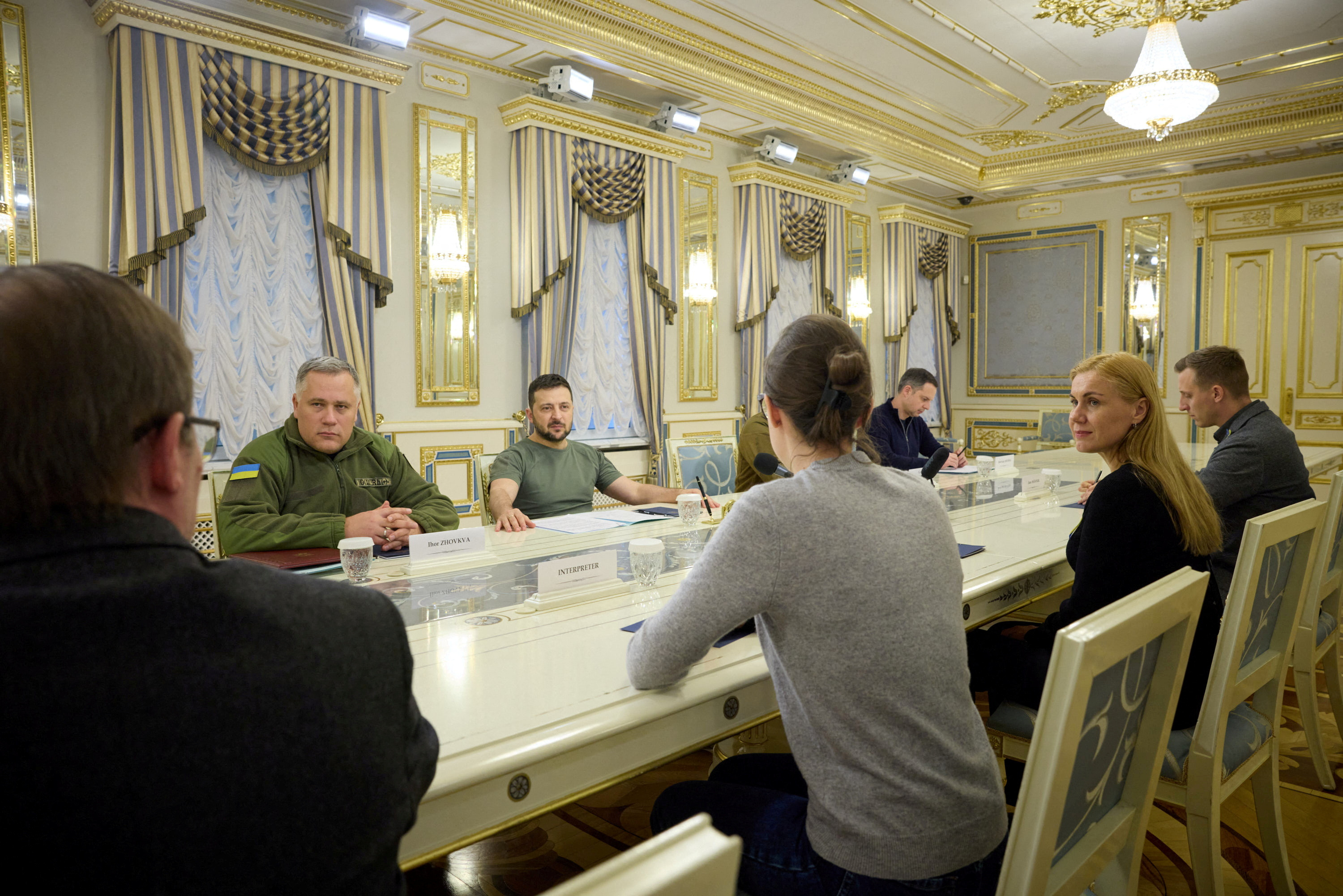 Ukraine's President Volodymyr Zelenskiy meets with European Commissioner for Energy Kadri Simson, as Russia's attack on Ukraine continues, in Kyiv, Ukraine