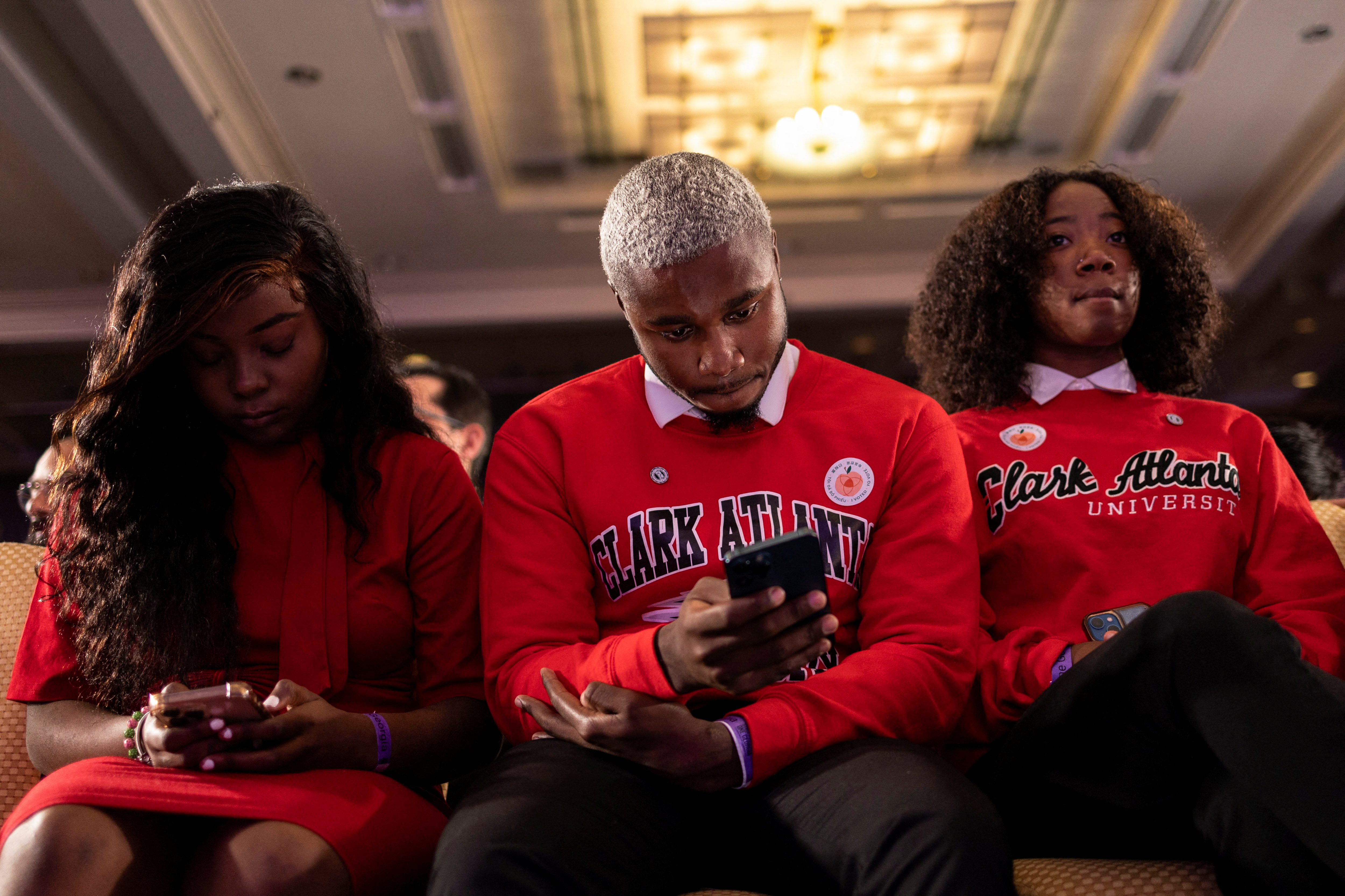 Supporter of Democratic candidate for governor of Georgia Stacey Abrams