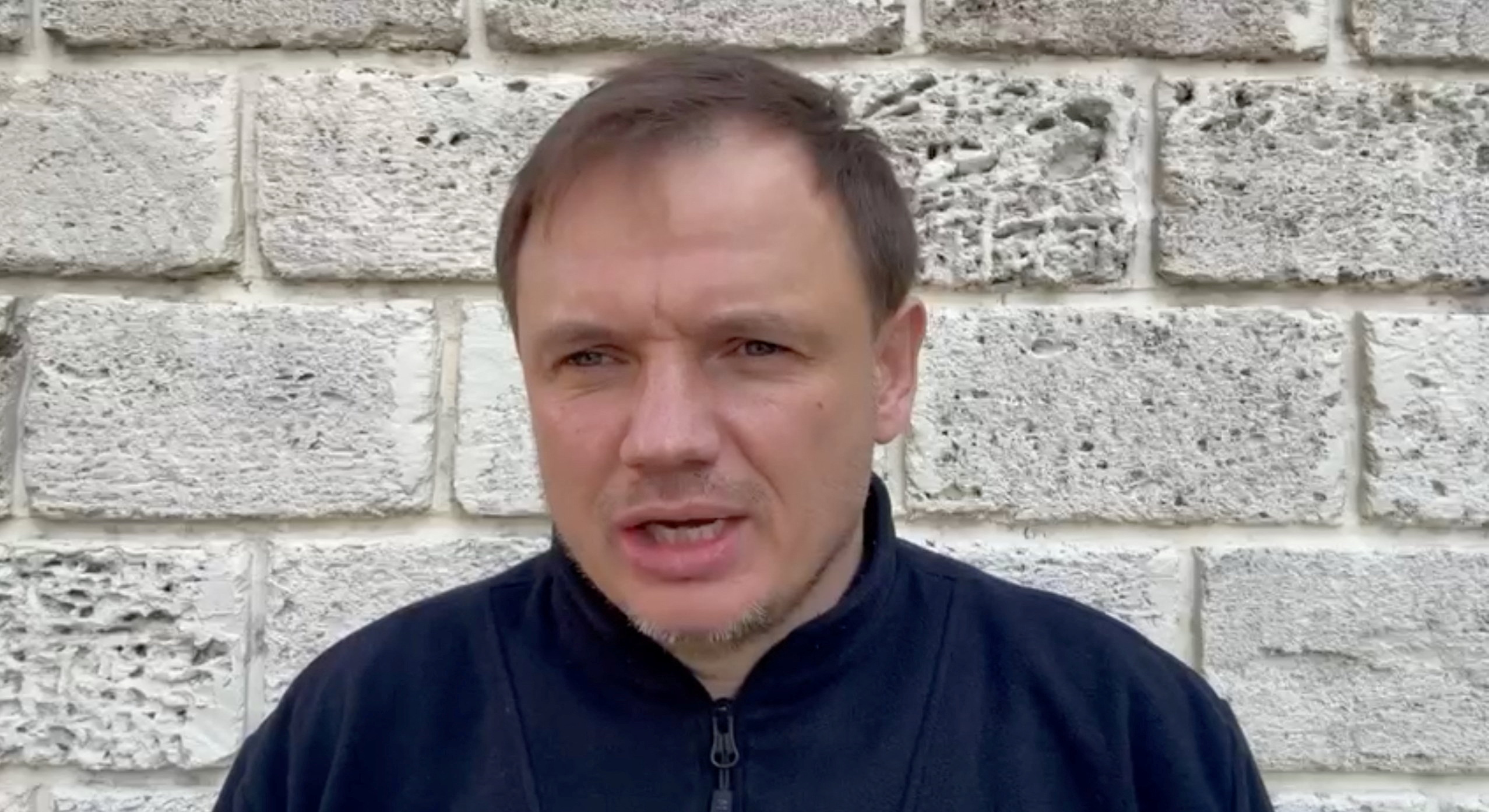 Kirill Stremousov, the Russian-installed deputy head of Ukraine's southern Kherson region, speaks in an unknown location in a video message posted on his Telegram channel.
