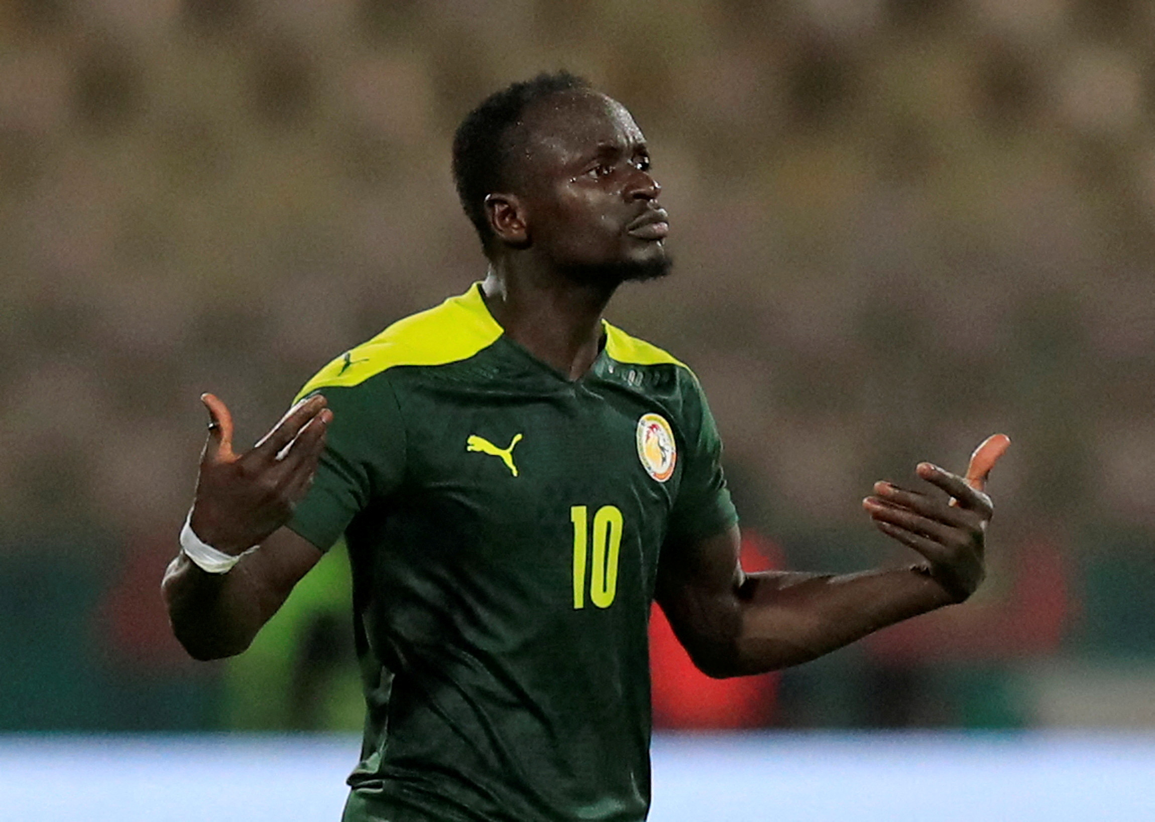Senegal's Sadio Mane reacts