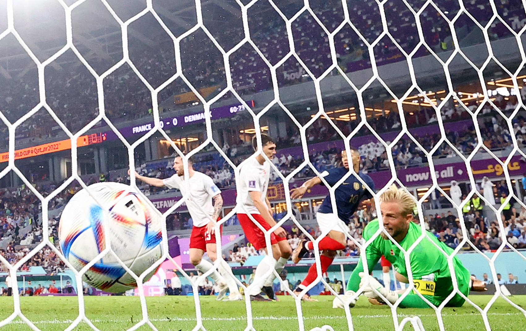 Mbappe scores their first goal.