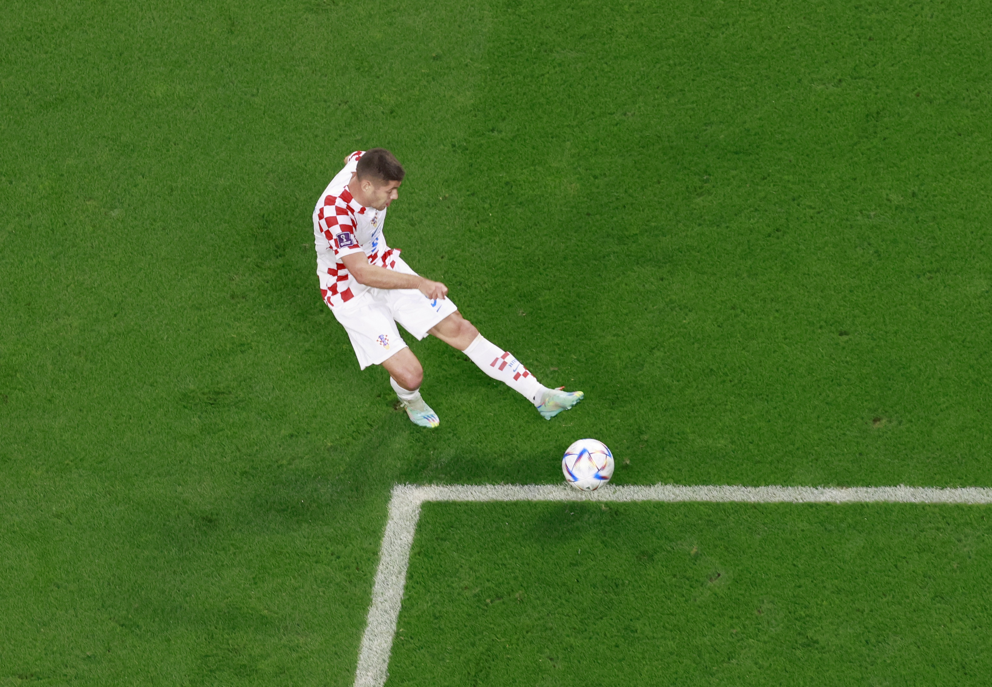 Croatia's Andrej Kramaric scores their first goal