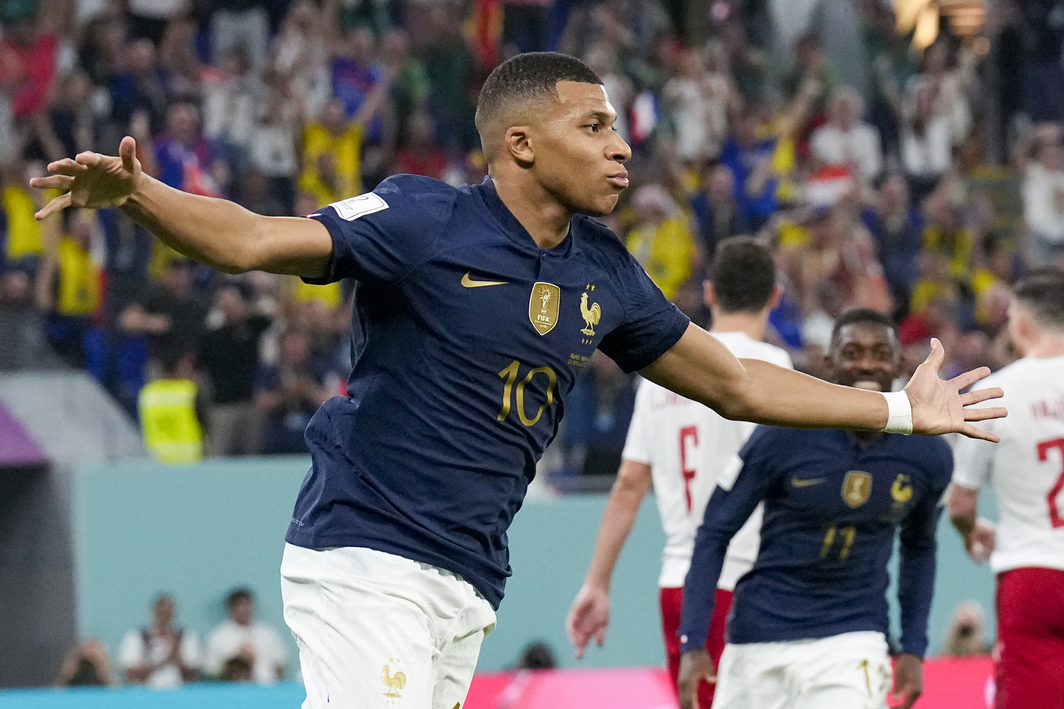 mbappe celebrates