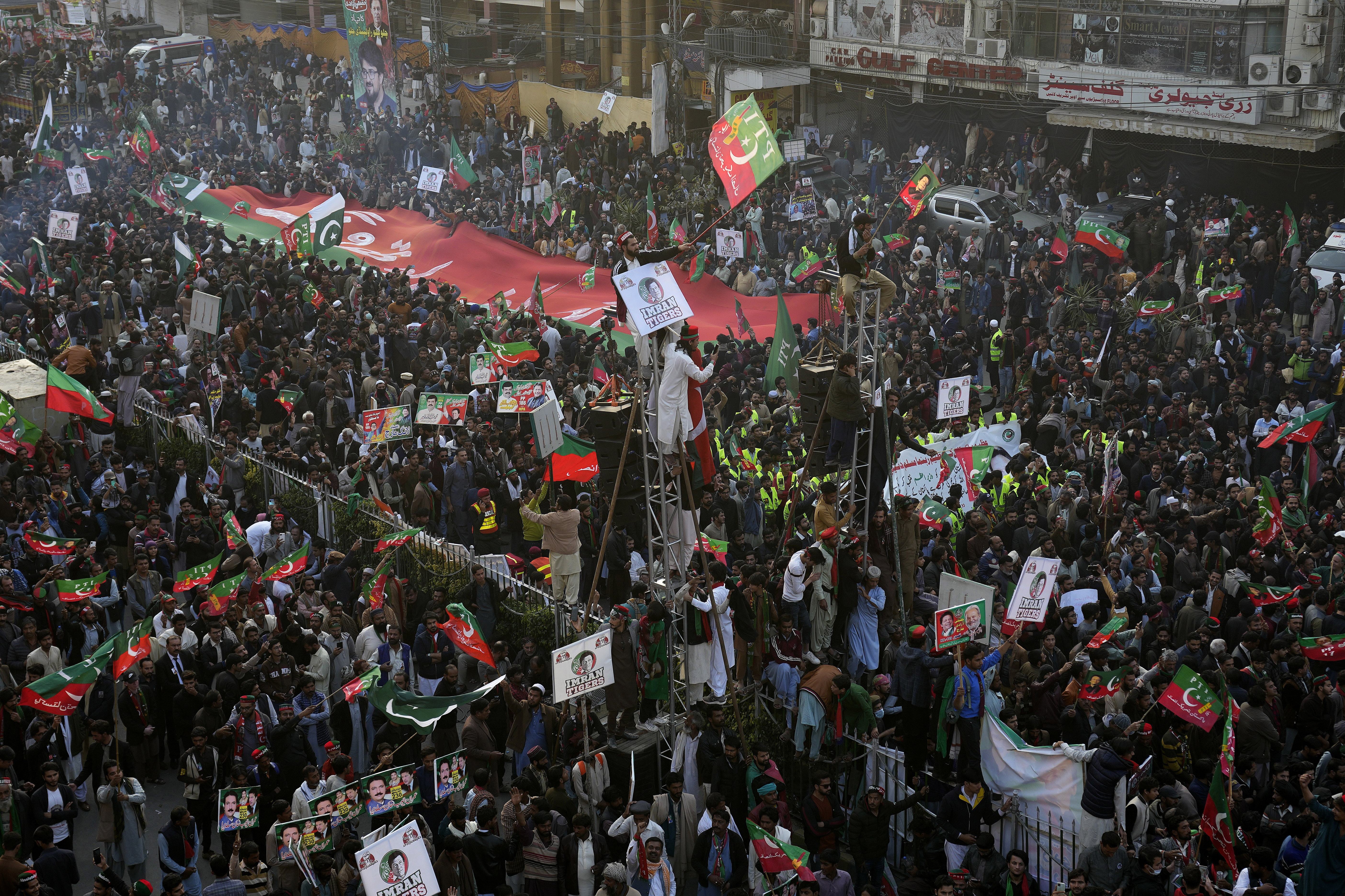 Supporters of Pakistan's former Prime Minister Imran Khan.