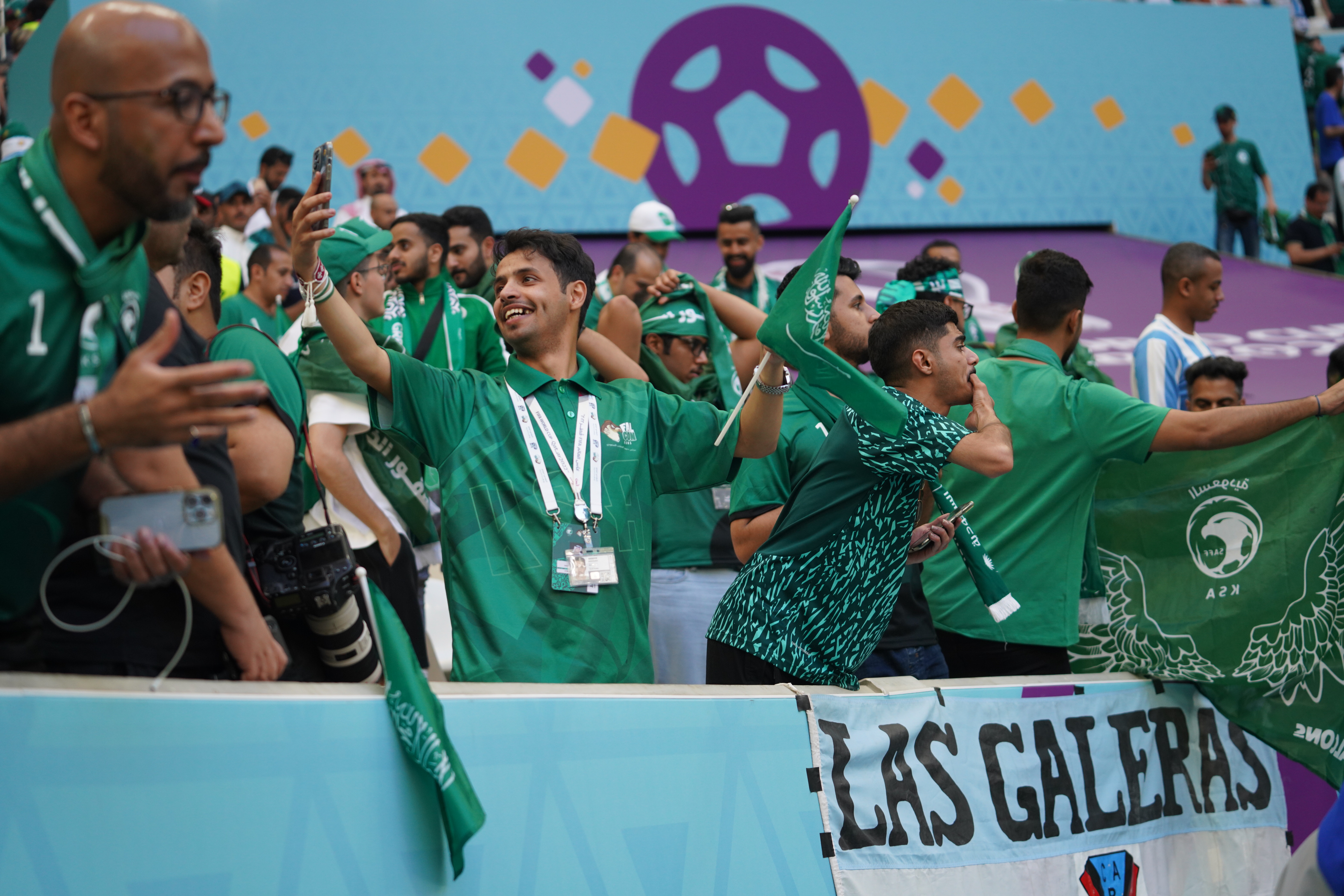 Saudi fans celebrate