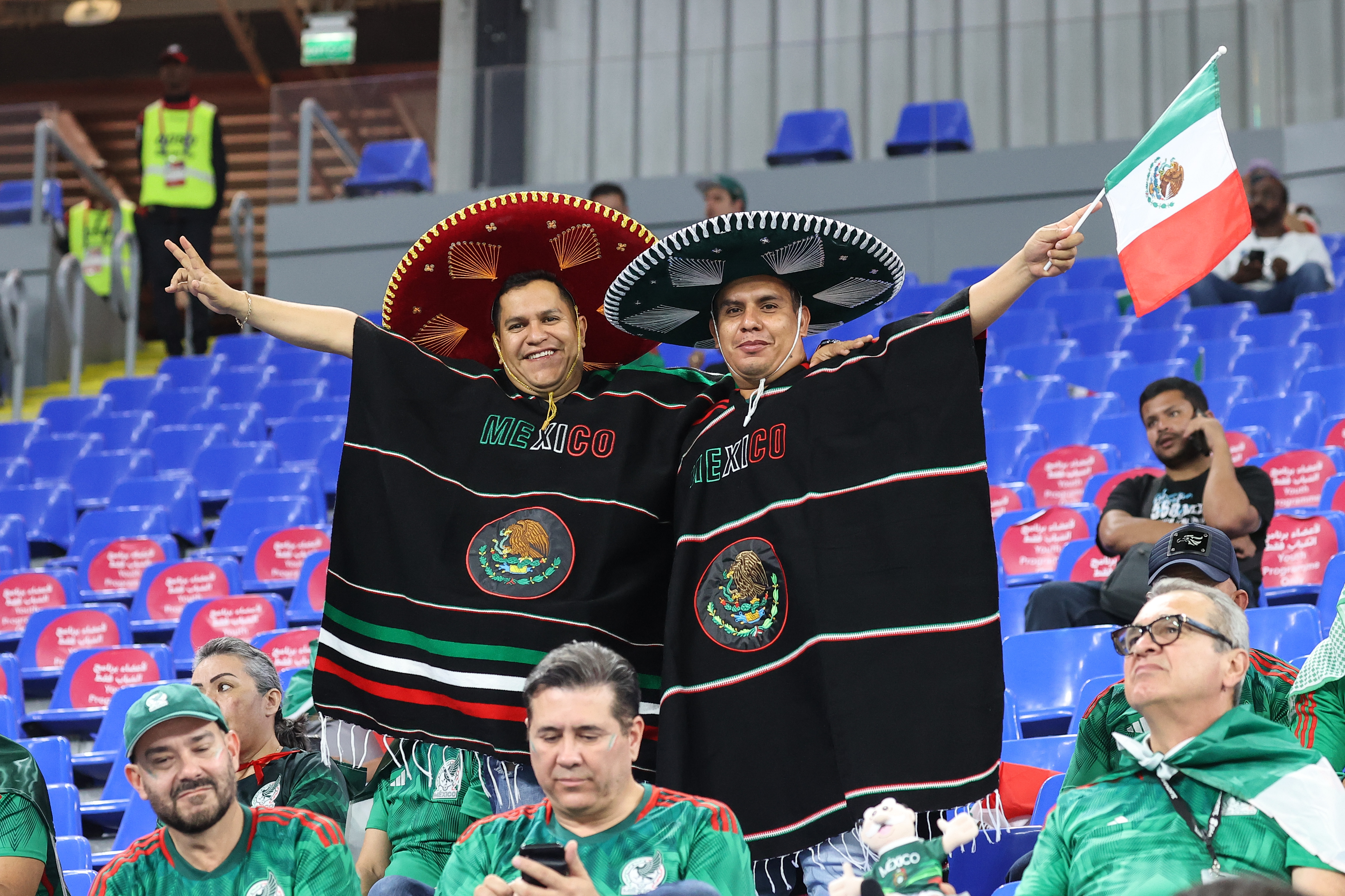 Mexico fans on November 22, 2022, at Stadium 974 in Qatar.