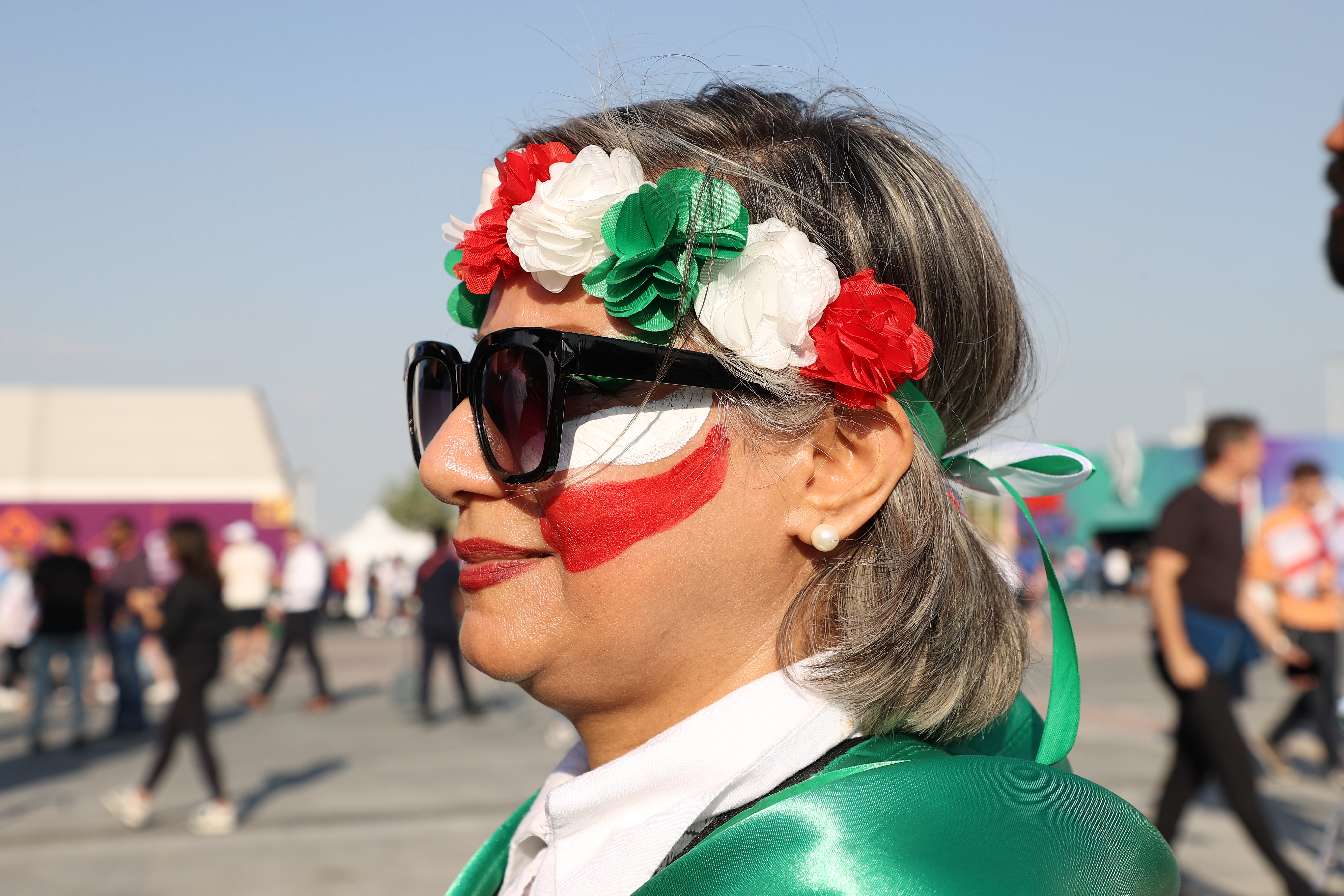Fans arrive at Khalifa International Stadium ahead of England v Iran, Group B, FIFA World Cup 2022. November 21, Doha, Qatar [Showkat Shafi/Al Jazeera]
