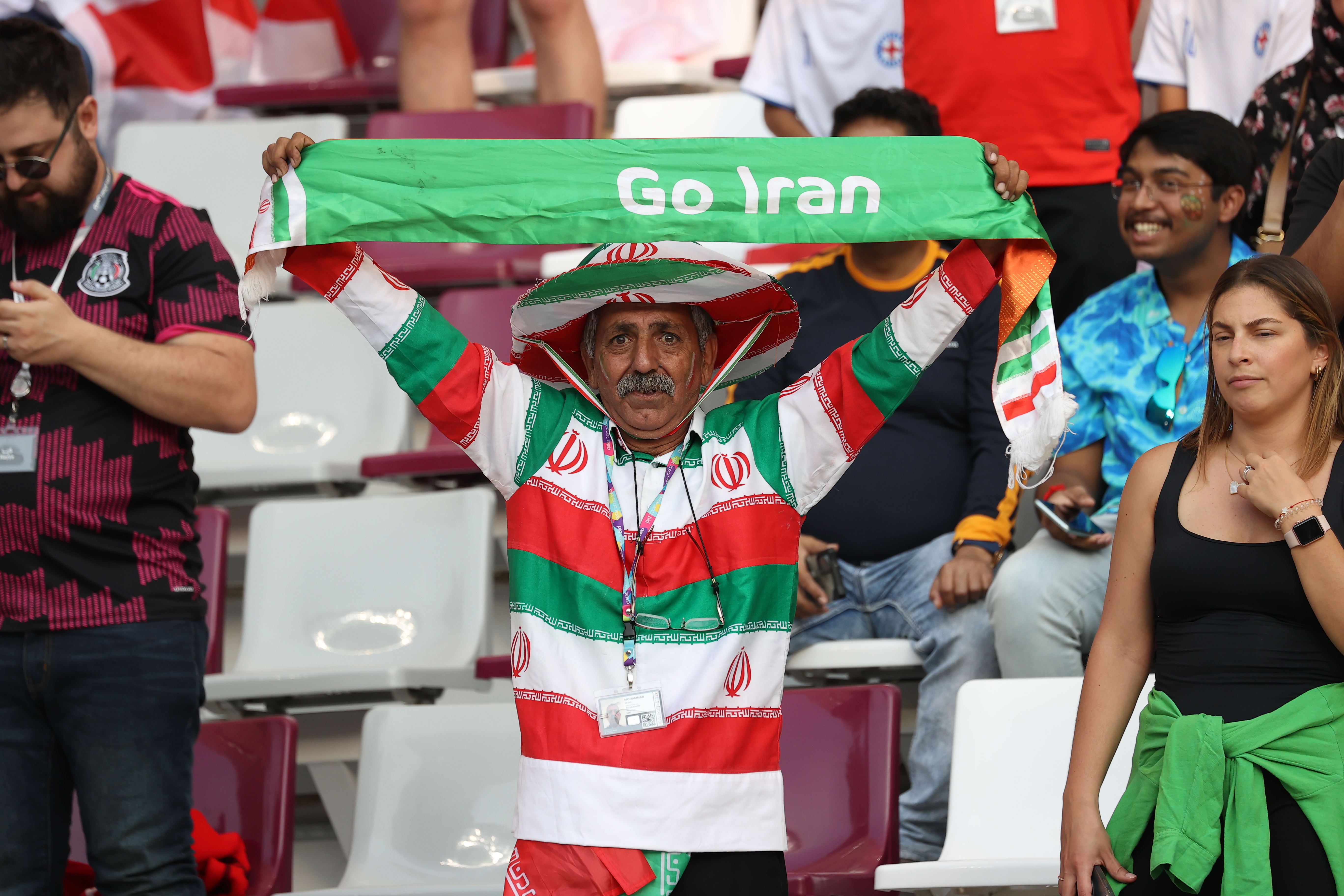 Fans at Khalifa International Stadium ahead of England v Iran, Group B, FIFA World Cup 2022. November 21, Doha, Qatar