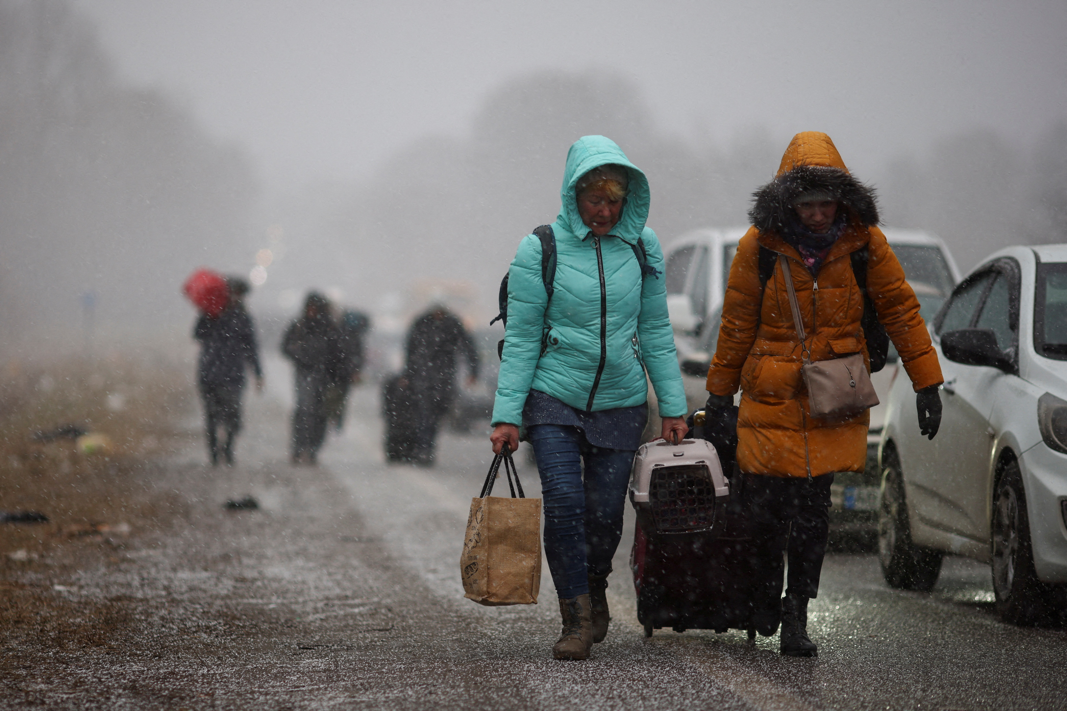 People fleeing Russia's military operation