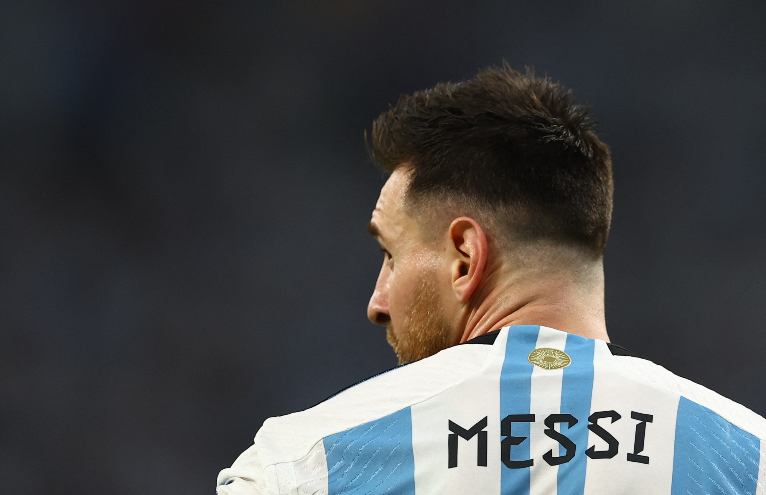 Argentina's Lionel Messi during the match
