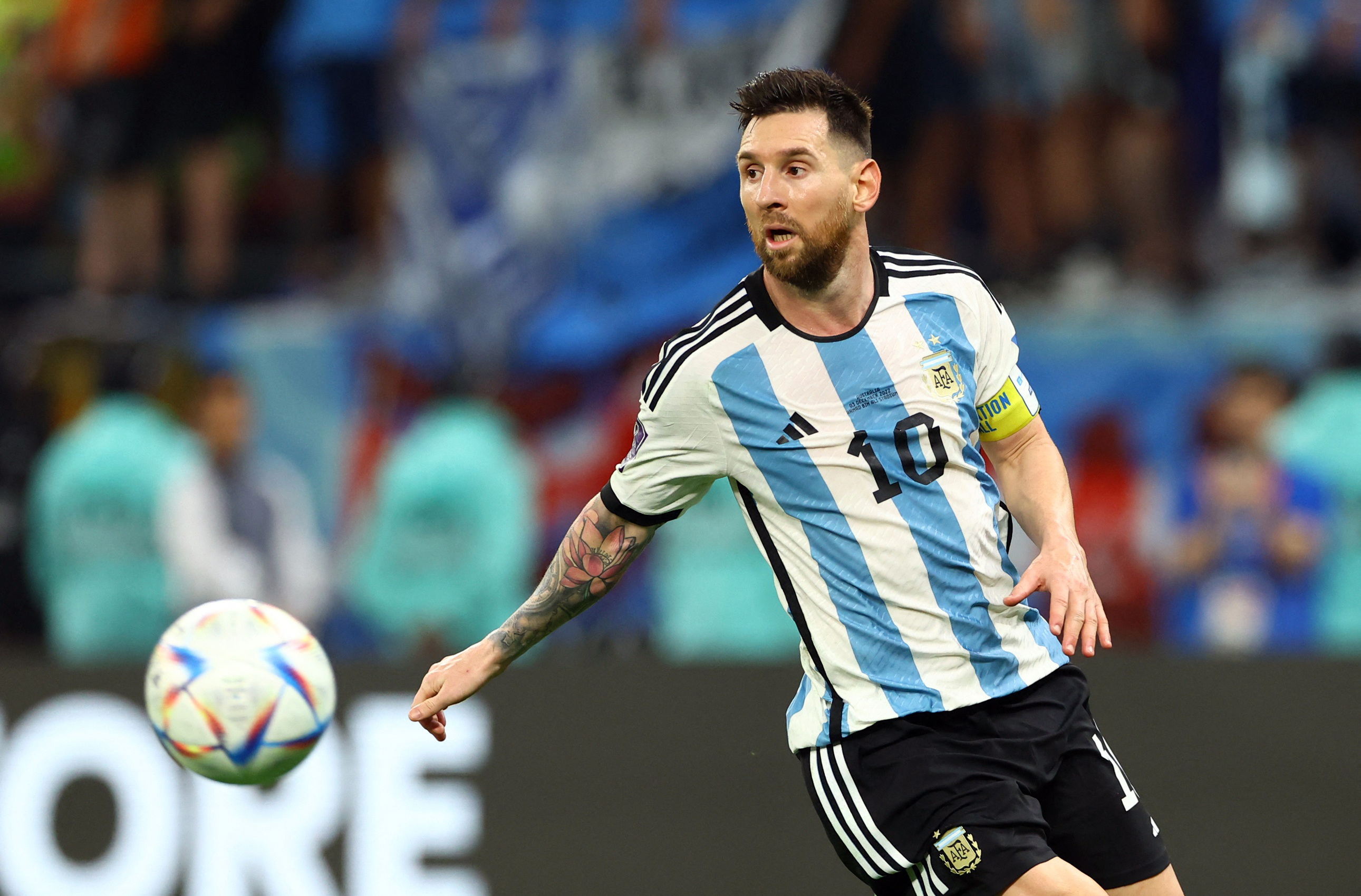 Argentina's Lionel Messi in action