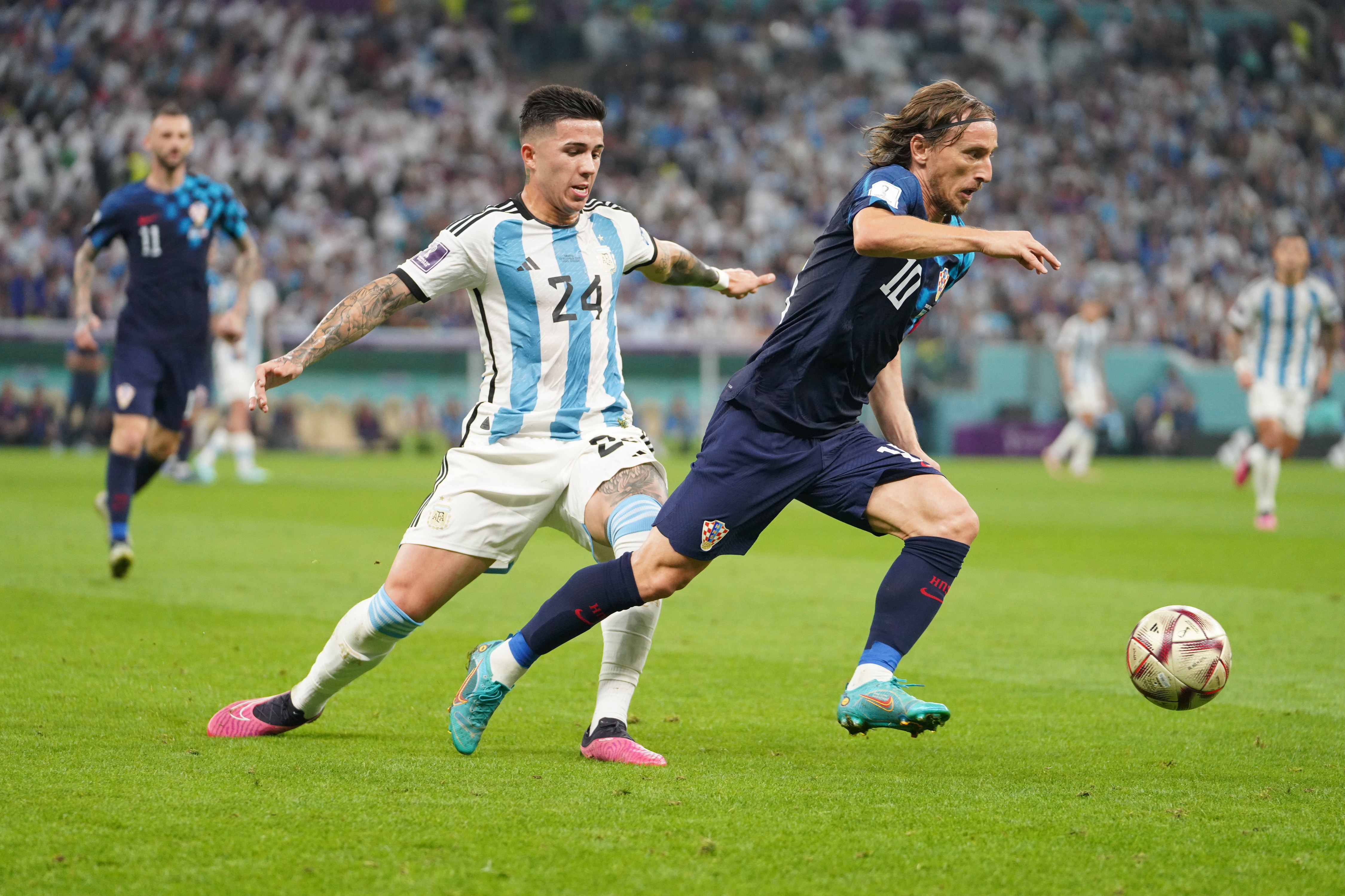 Luka Modric #10 in action