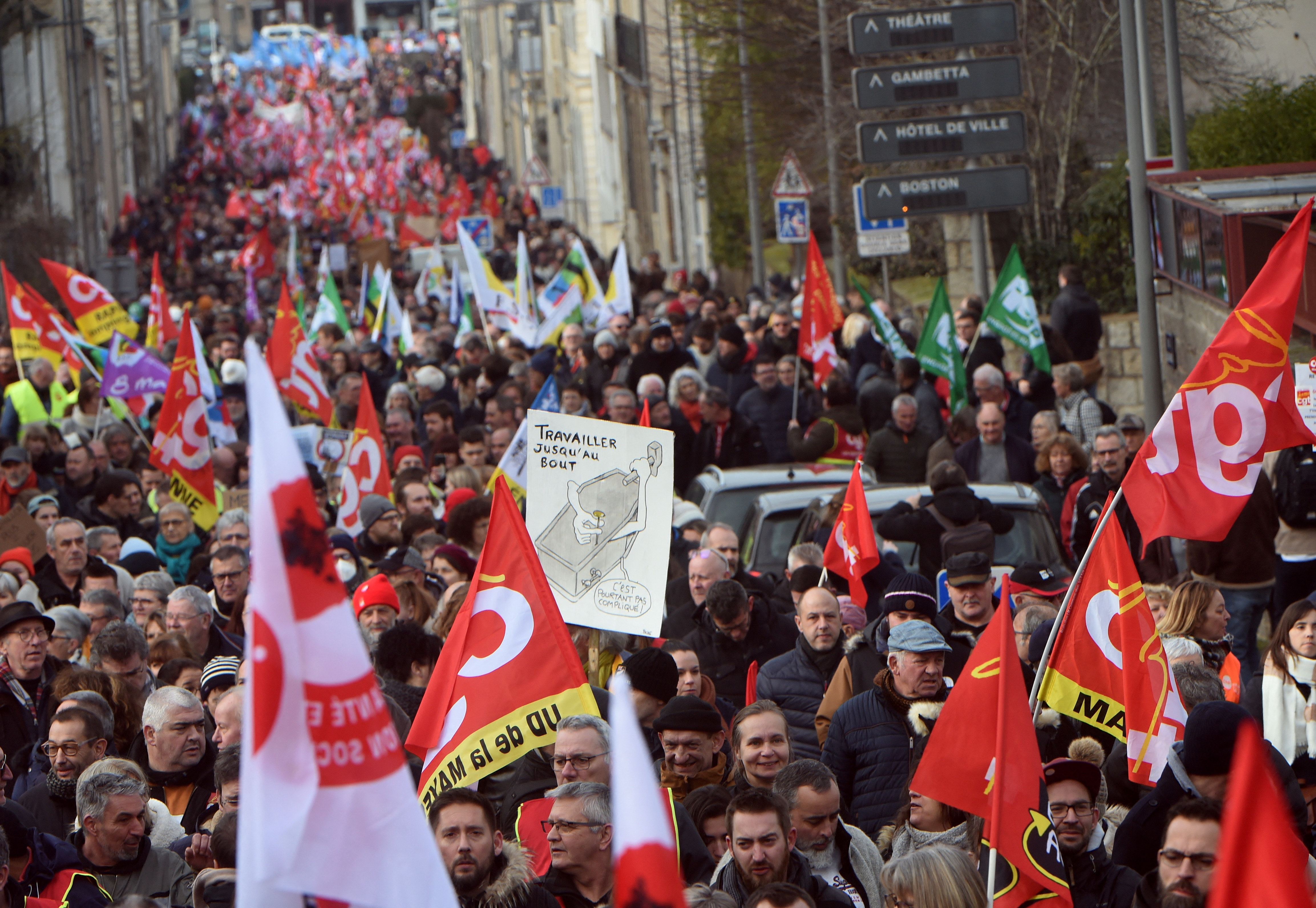 Protests hit France in round 2 of pension battle