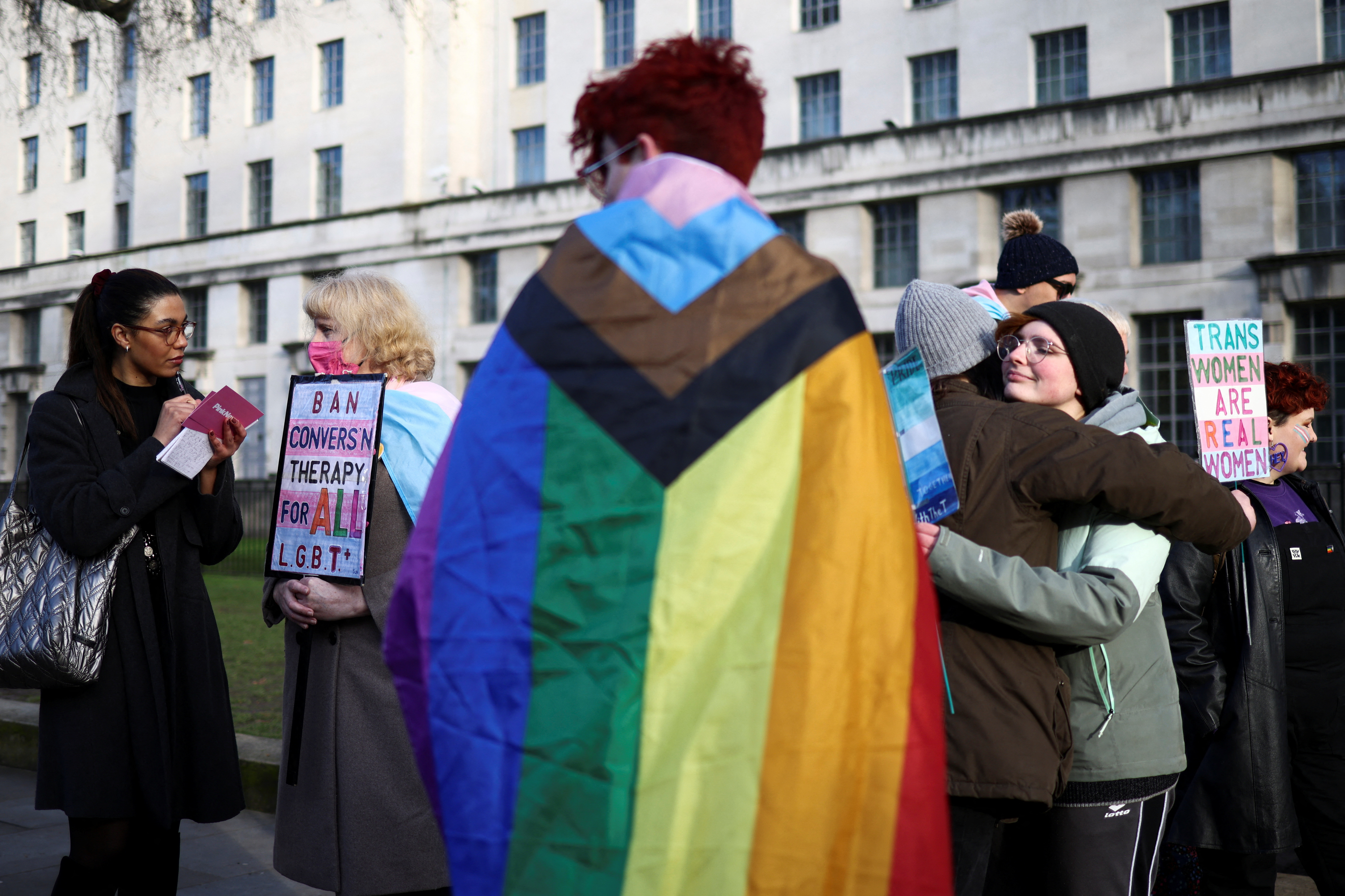 Trans rights protest