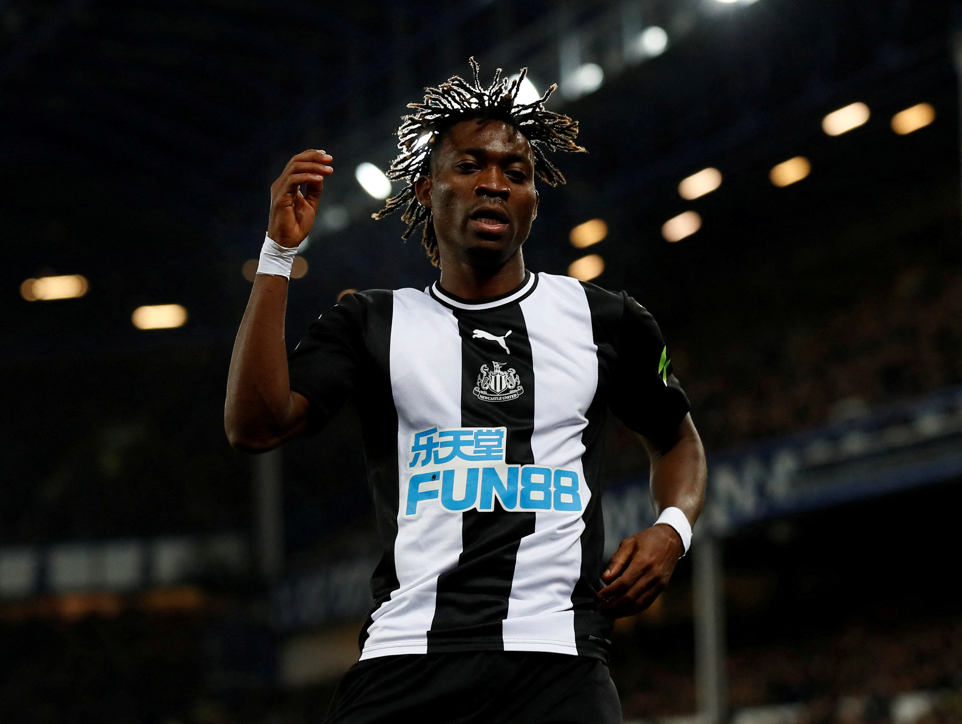 FILE PHOTO: Soccer Football - Premier League - Everton v Newcastle United - Goodison Park, Liverpool, Britain - January 21, 2020 Newcastle United's Christian Atsu in action Action Images via Reuters/Jason Cairnduff