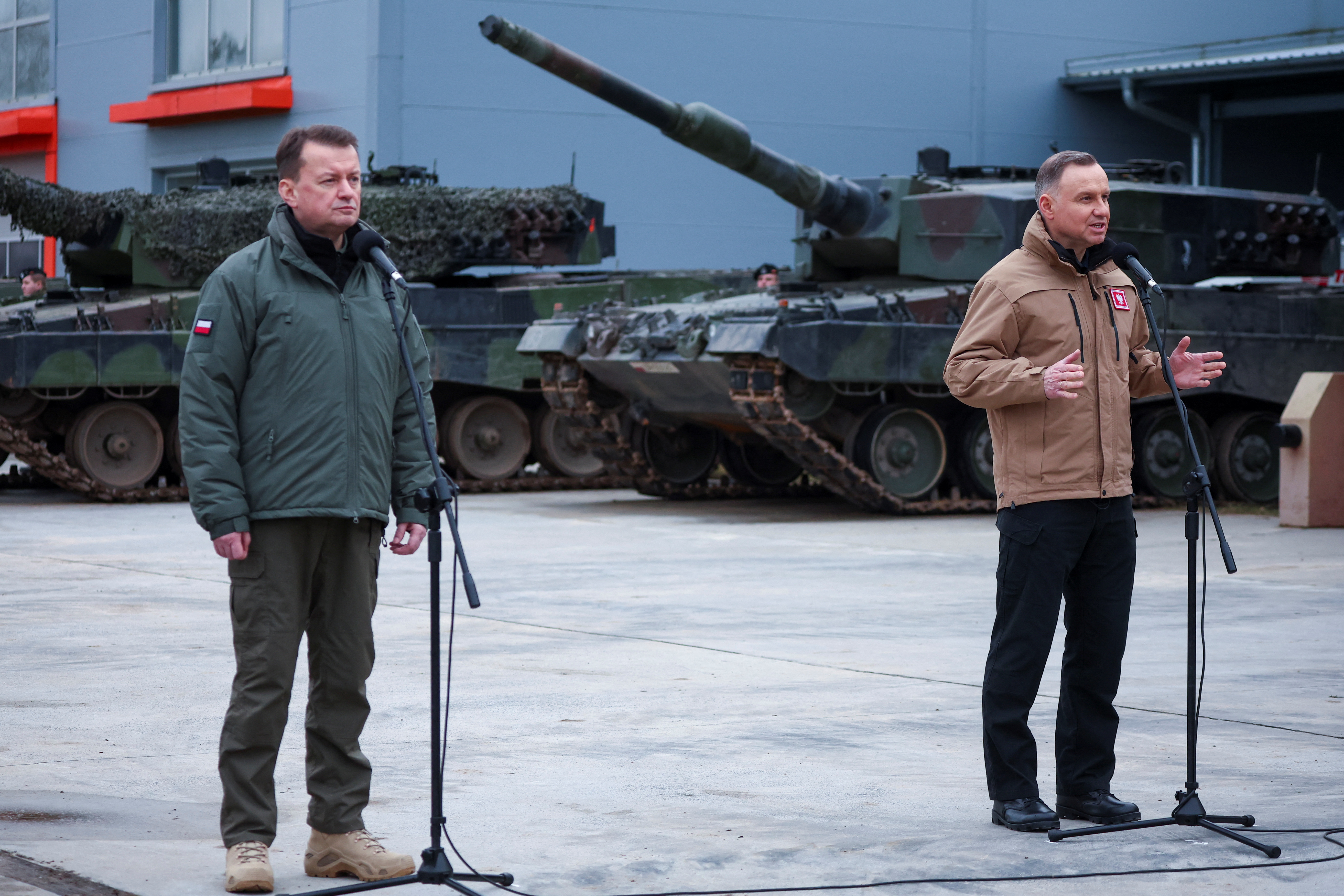 Polish President Andrzej Duda and Minister of National Defence Mariusz Blaszczak