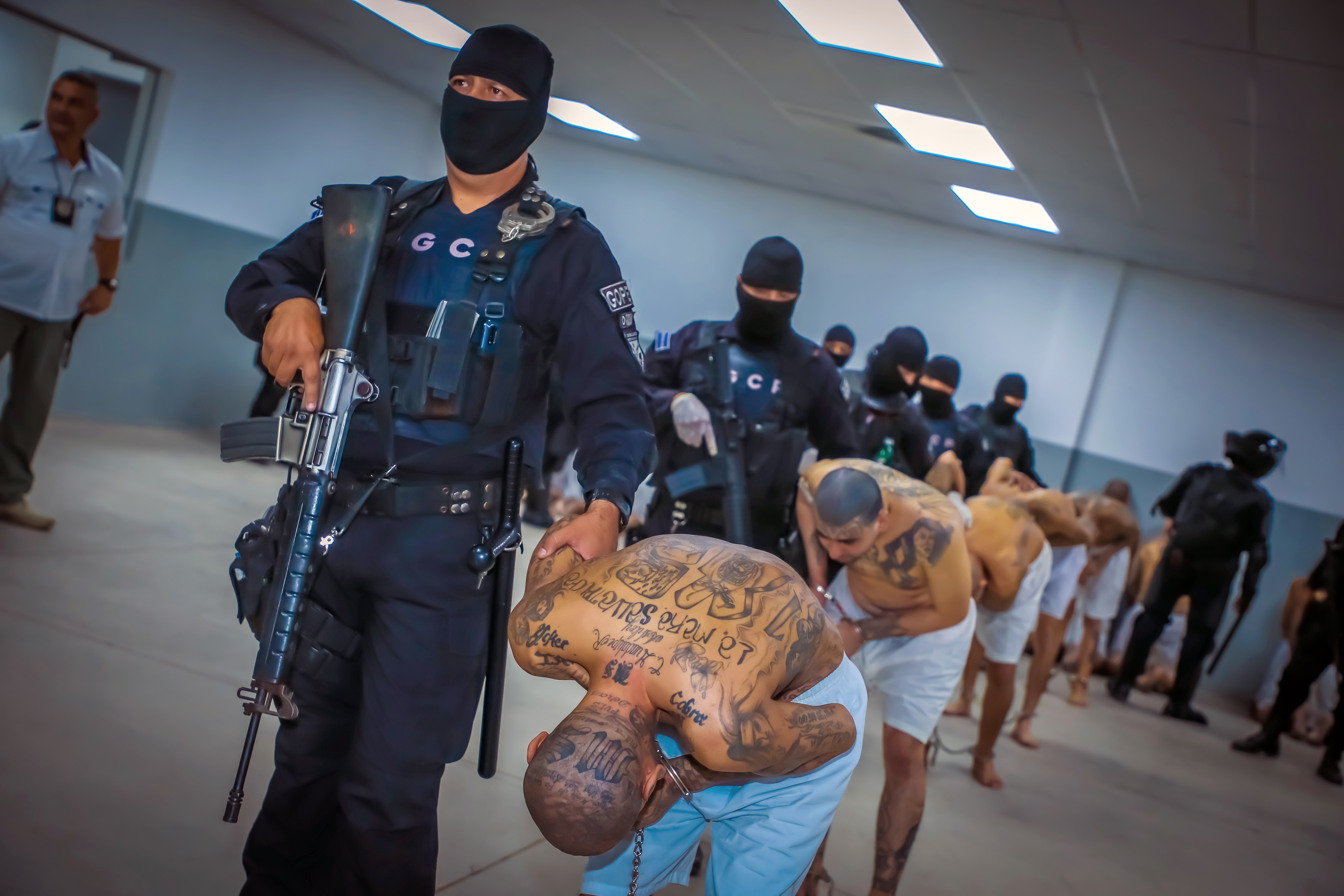 First inmates transferred to El Salvador's new gangster prison