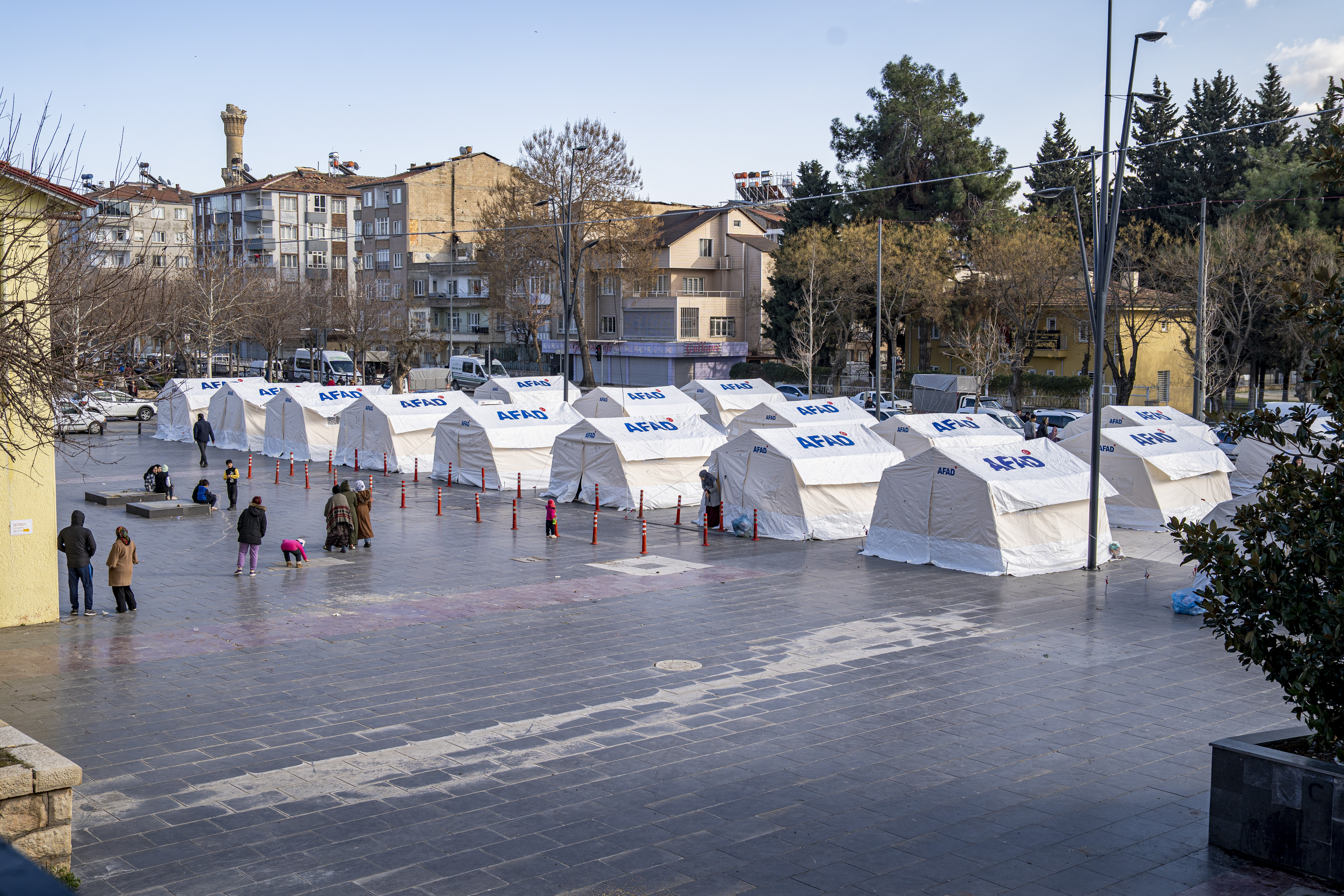 AFAD tents near the train station in Gaziantep
