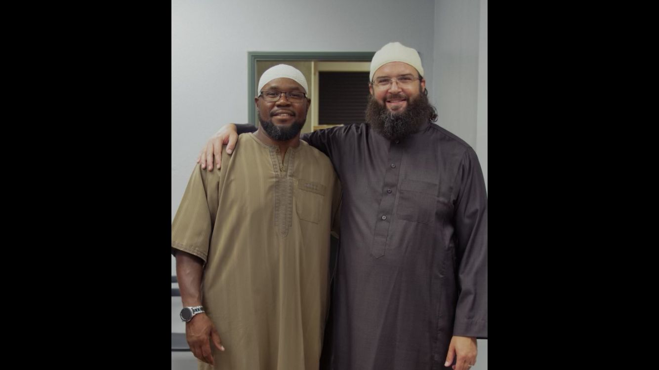 Two formerly incarcerated Muslim men with the Tayba Foundation