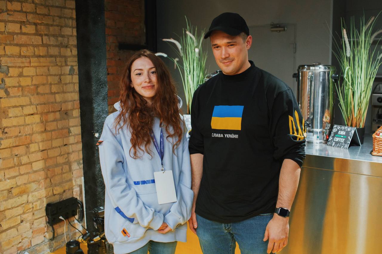 Alona Shevchenko with Ukrainian Vice Prime Minister Mykhailo Fedorov