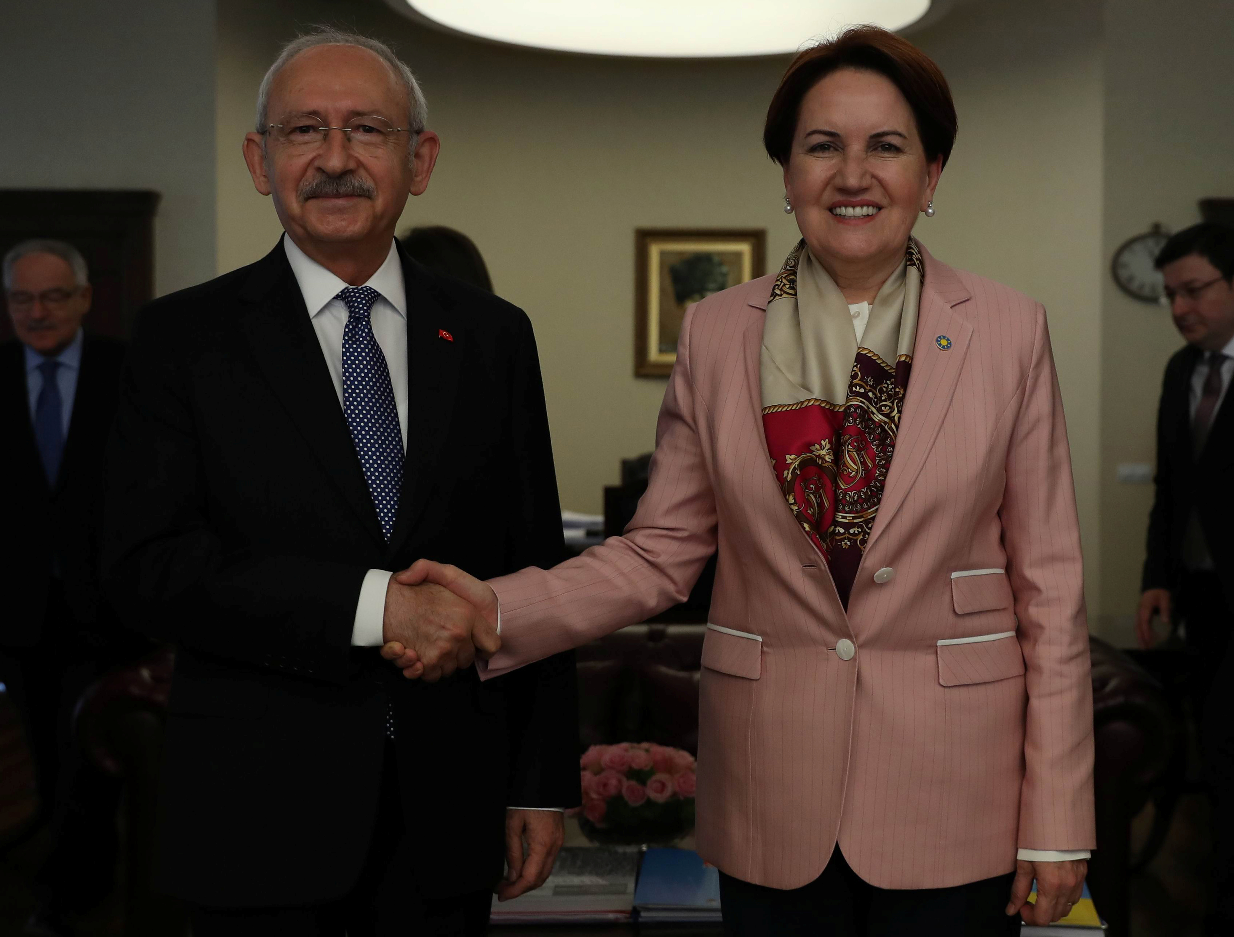 CHP leader Kilicdaroglu and leader of IYI Party Aksener in Ankara