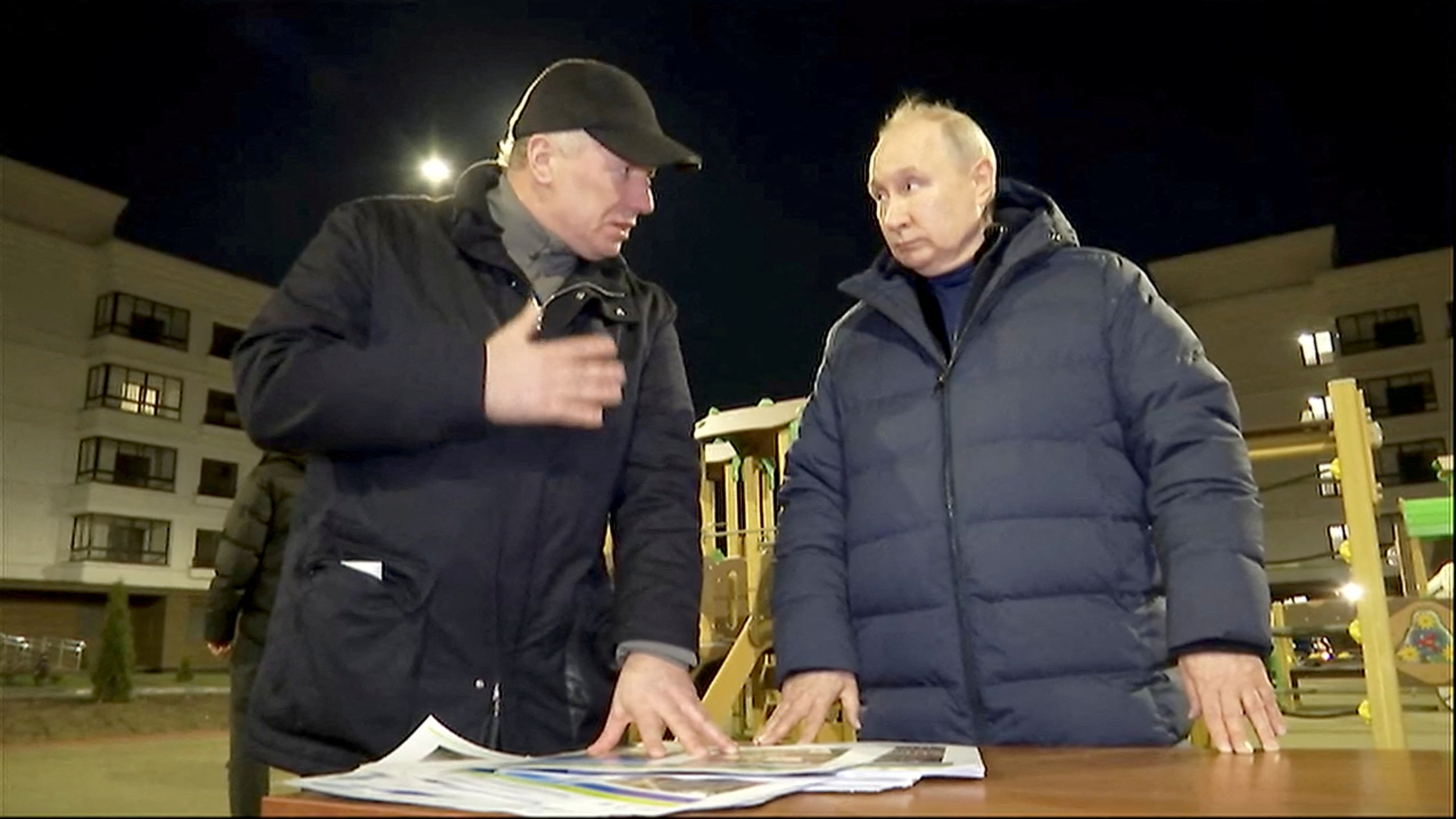 Vladimir Putin visits Russian-controlled Mariupol.