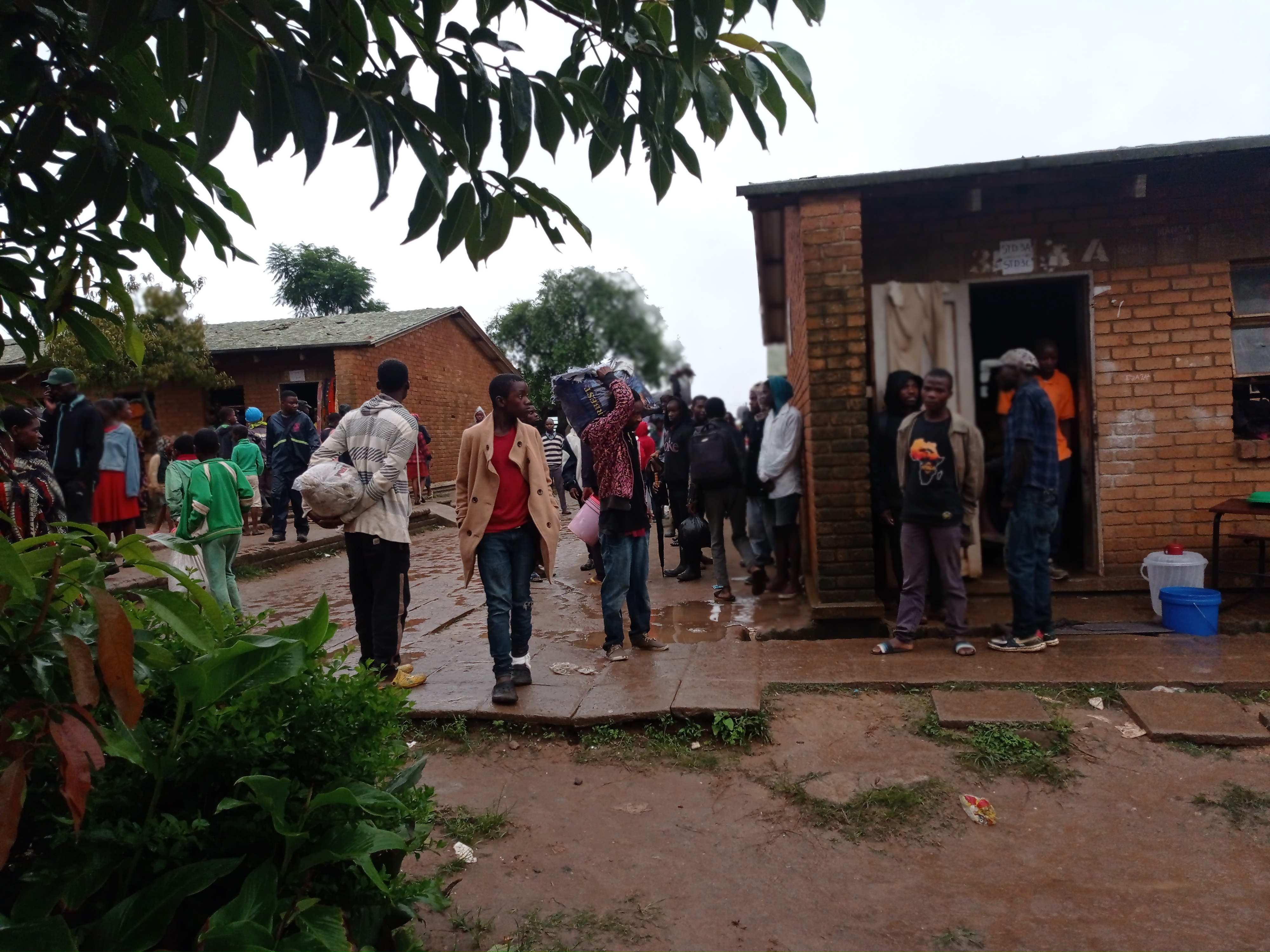 Some of the Cyclone Freddy survivors at a camp in Blantyre, Malawi [Rabson Kondowe/Al Jazeera]
