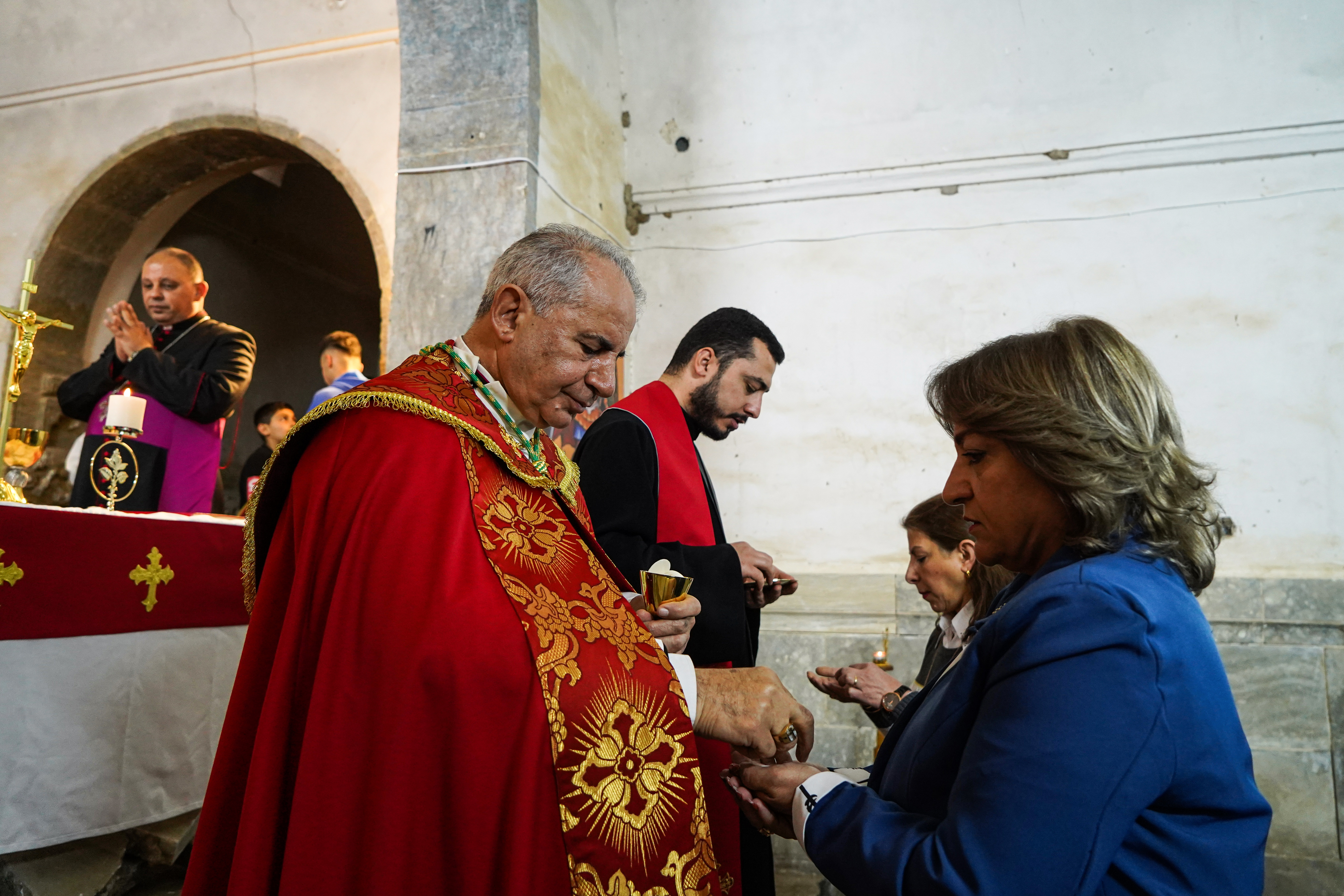 For the first time in more than 20 years, a mass was held at St. Michael's Monastery in Mosul, northern Iraq