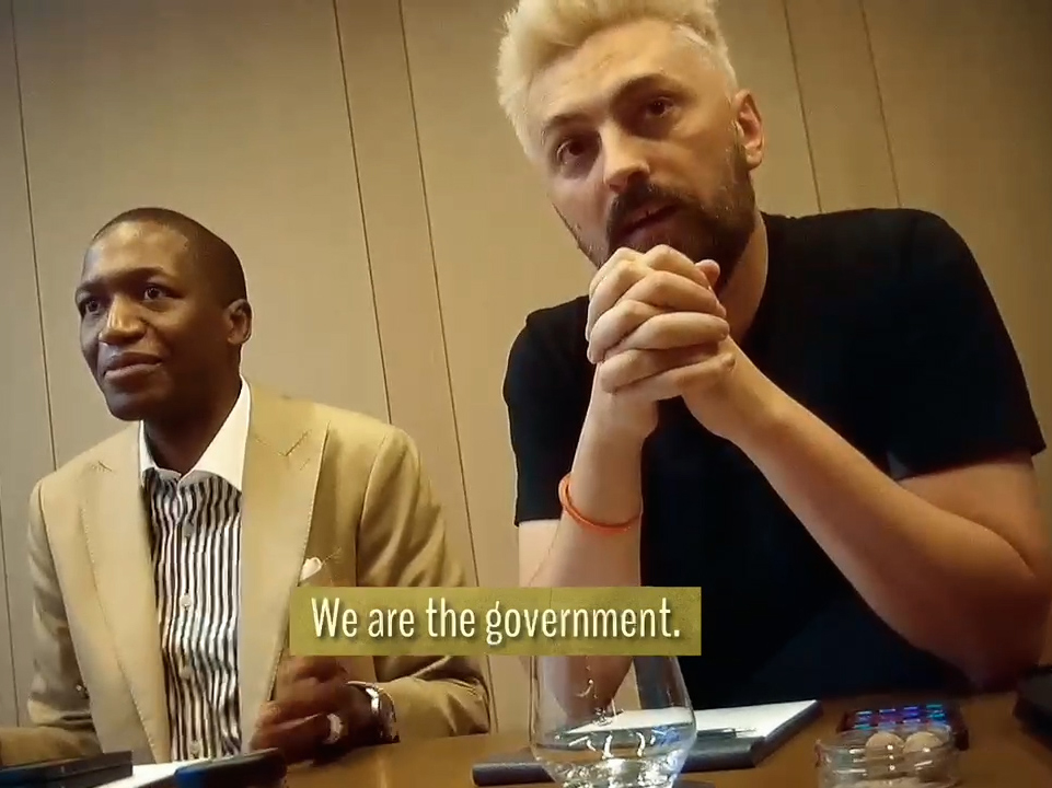 Uebert Angel and Rikki Doolan saying 'we are the government'.