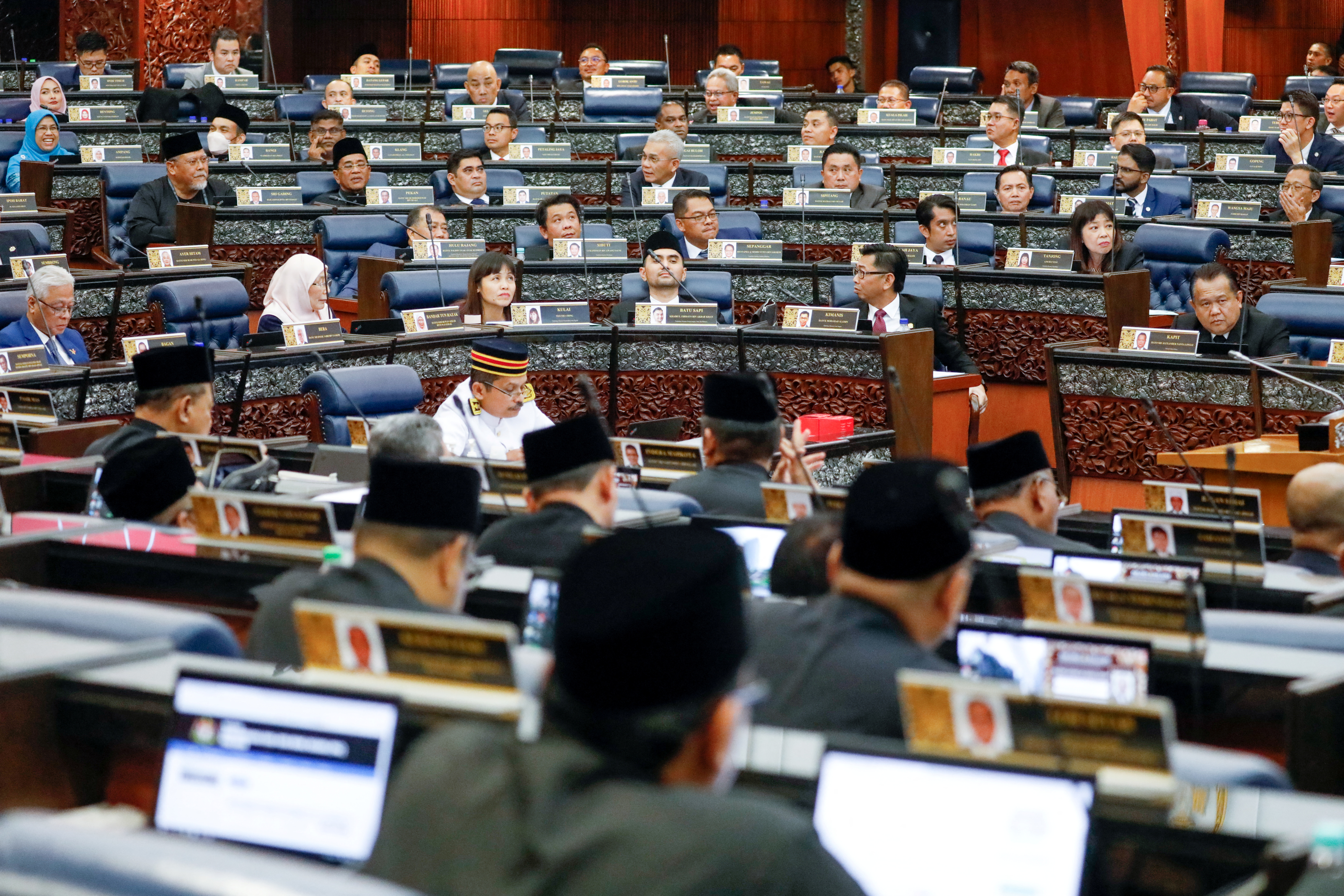 A general view of the lower house of parliament during a session in Kuala Lumpur.