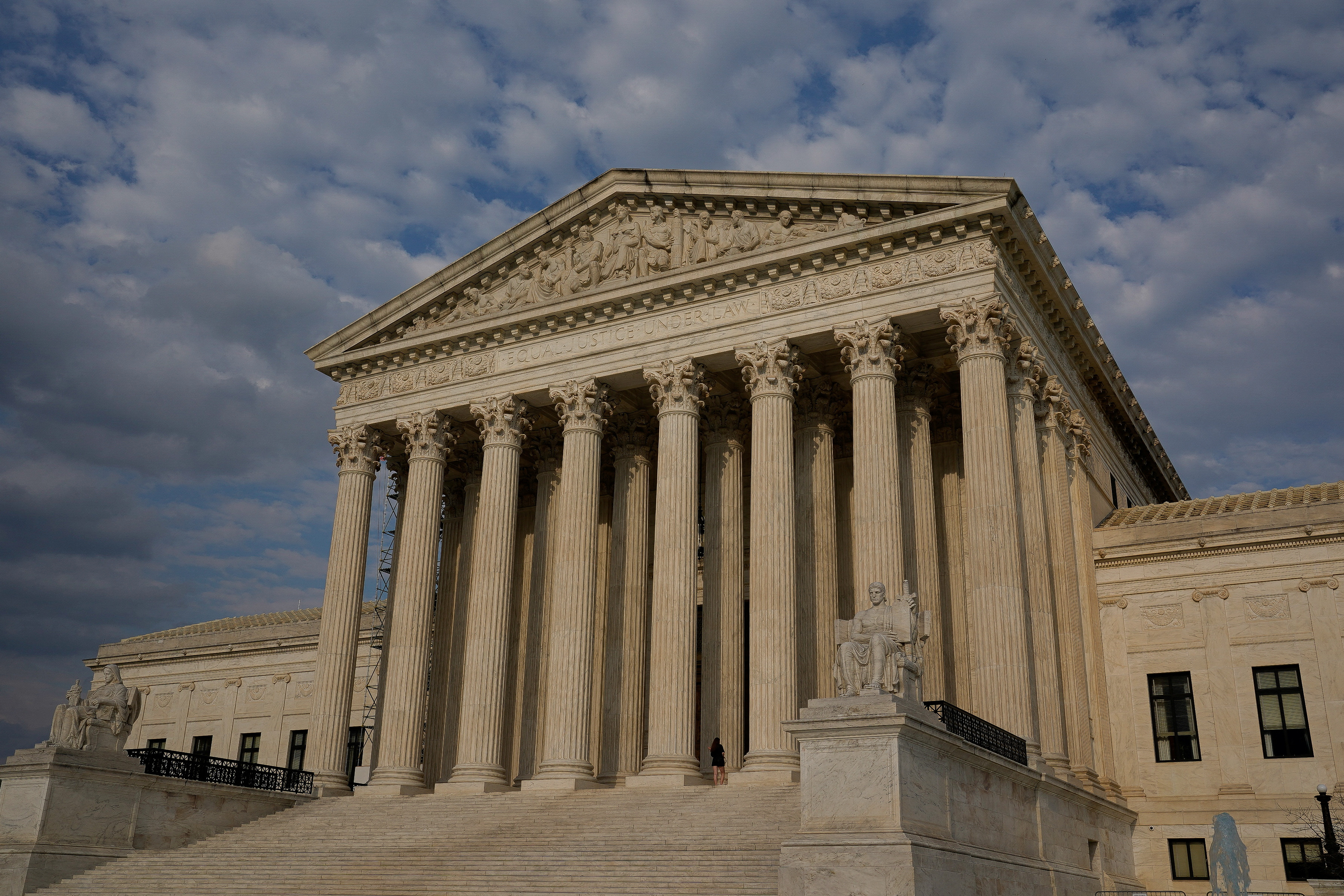 The exterior of the Supreme Court in the US
