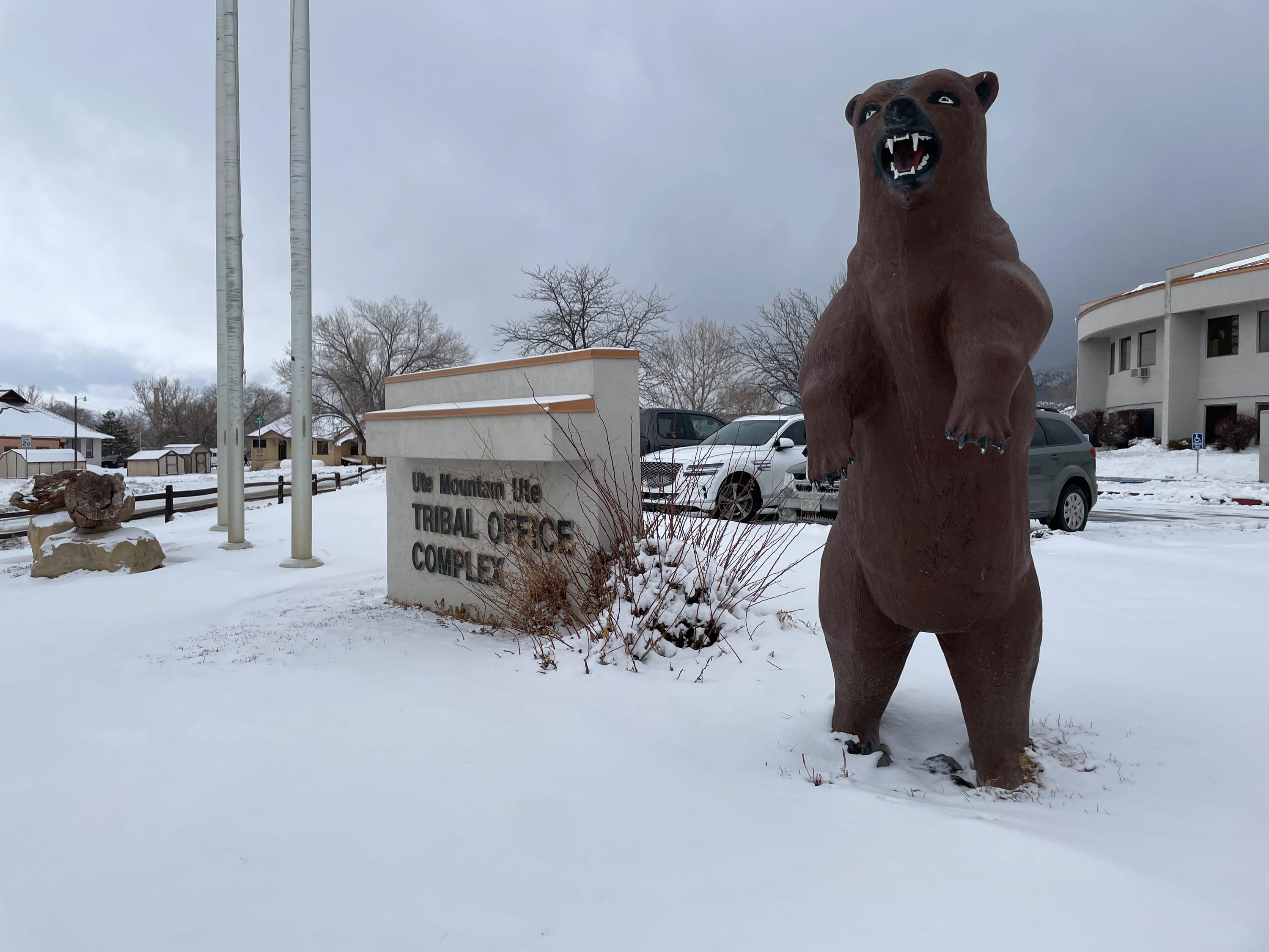 A view of the tribal offices in Ute Mountain Ute, Colorado, US