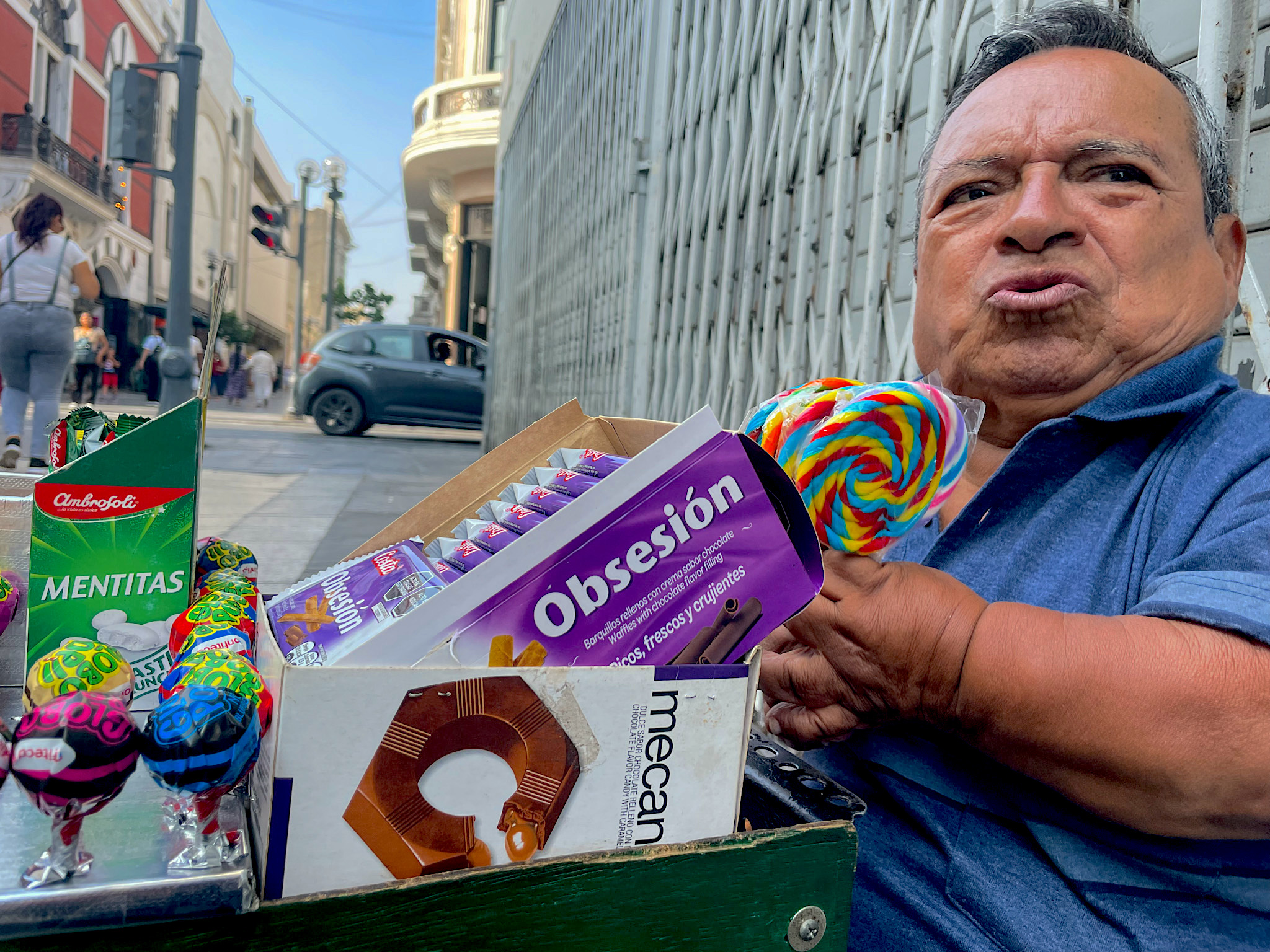 A street vendor in Lima, Peru