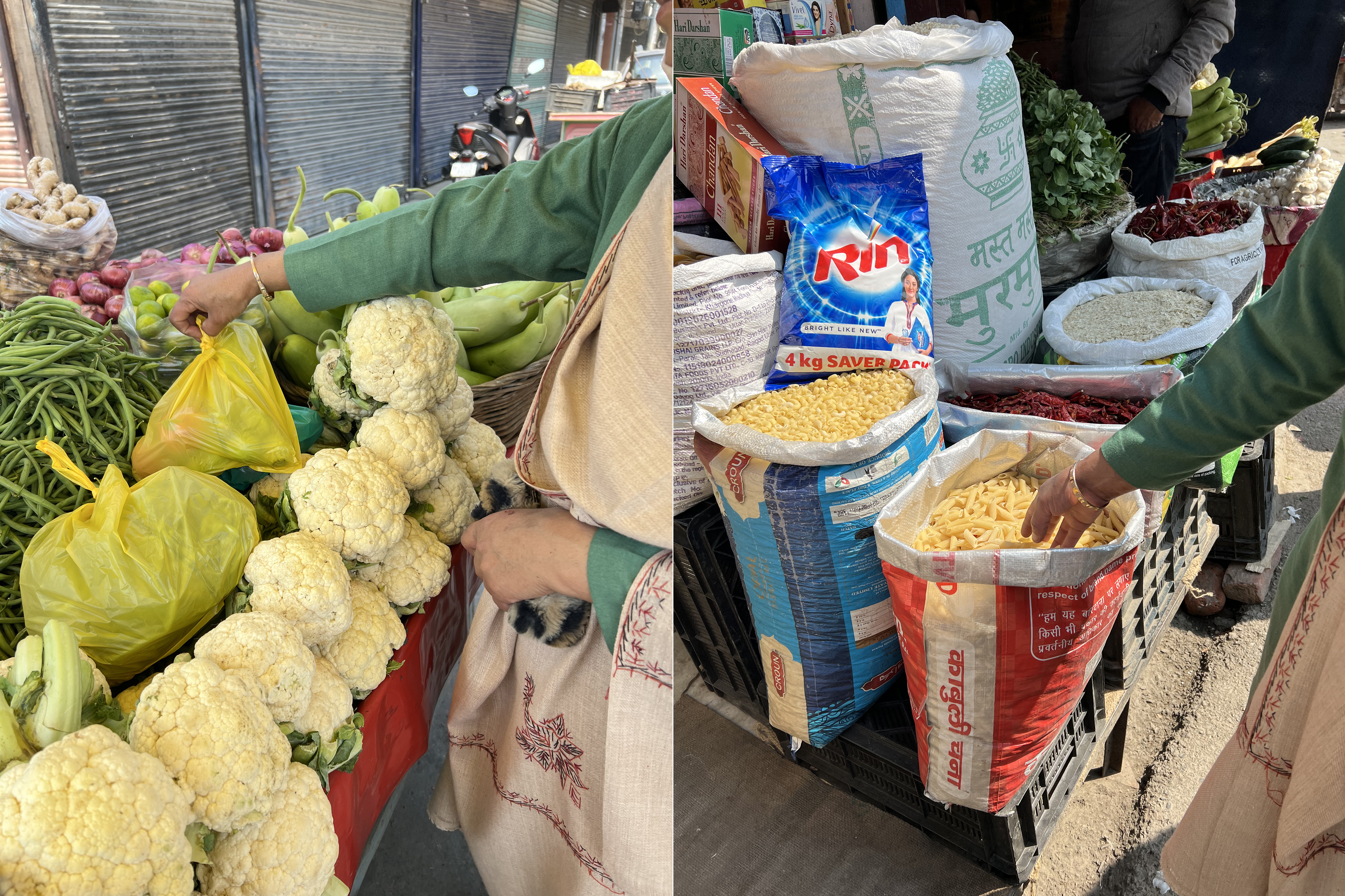 Two photos side by side.