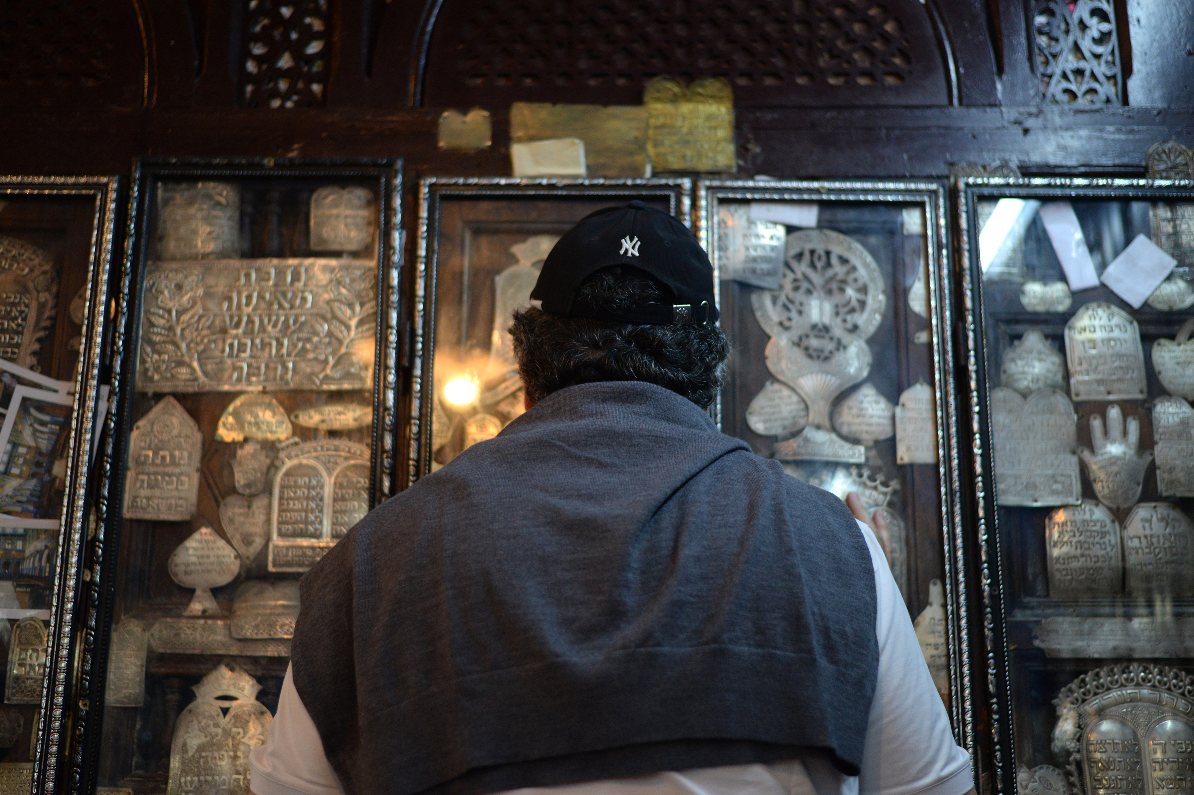 A Jewish pilgrim prays at the Ghriba synagogue in Tunisia's southern resort island of Djerba