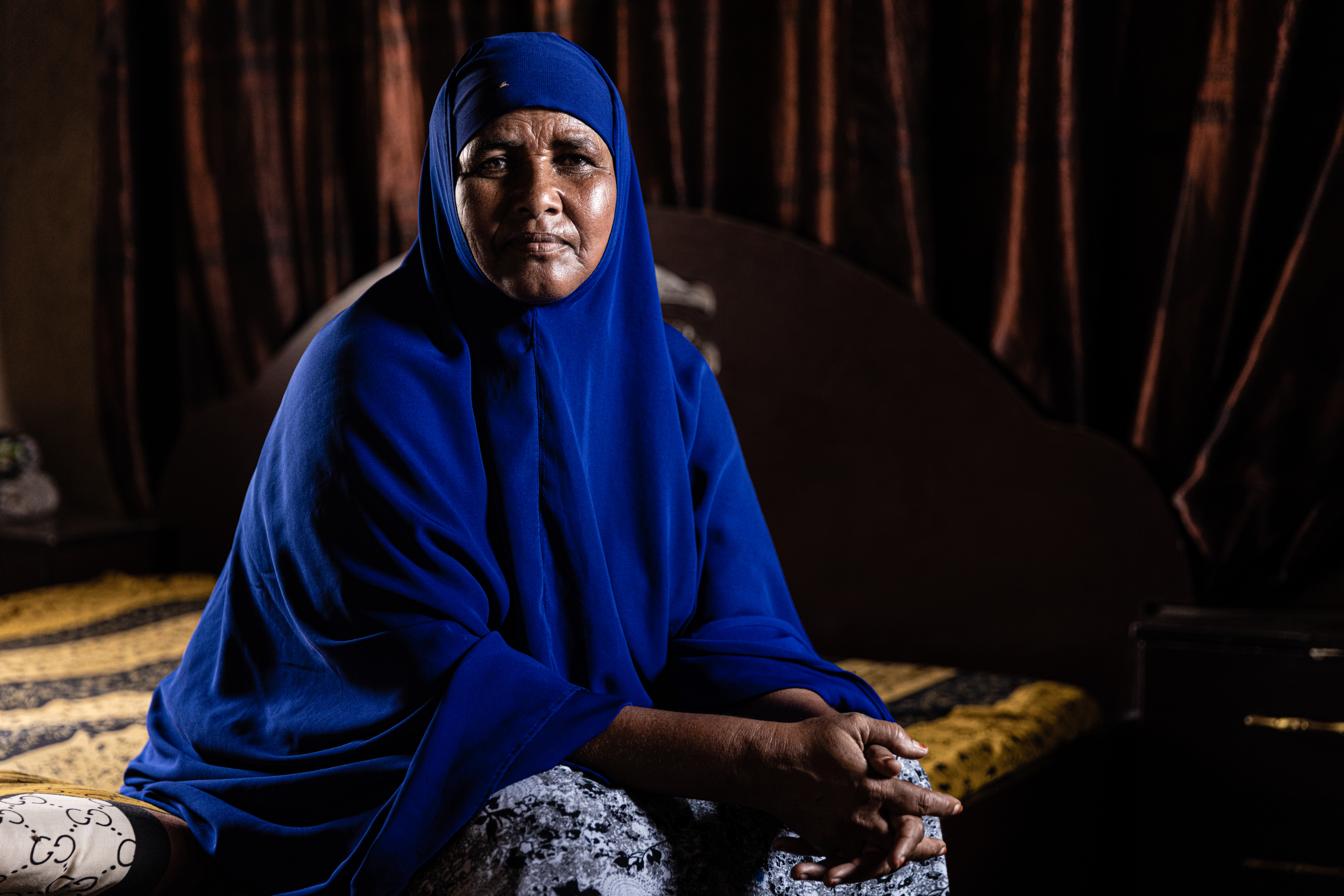 Kinsi Ali Ahmed, a shop owner from Las Anod