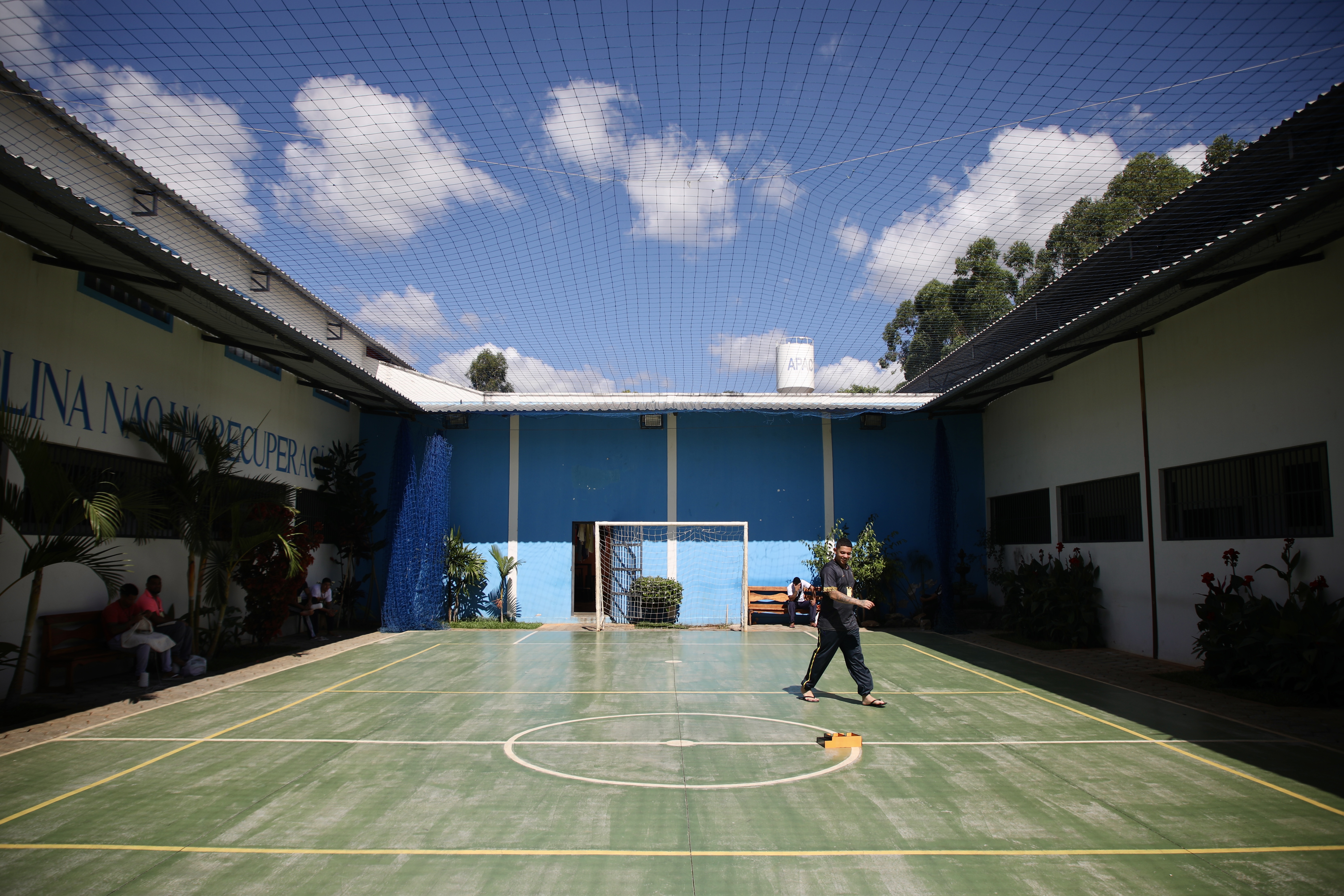 A recreational space used as a soccer field