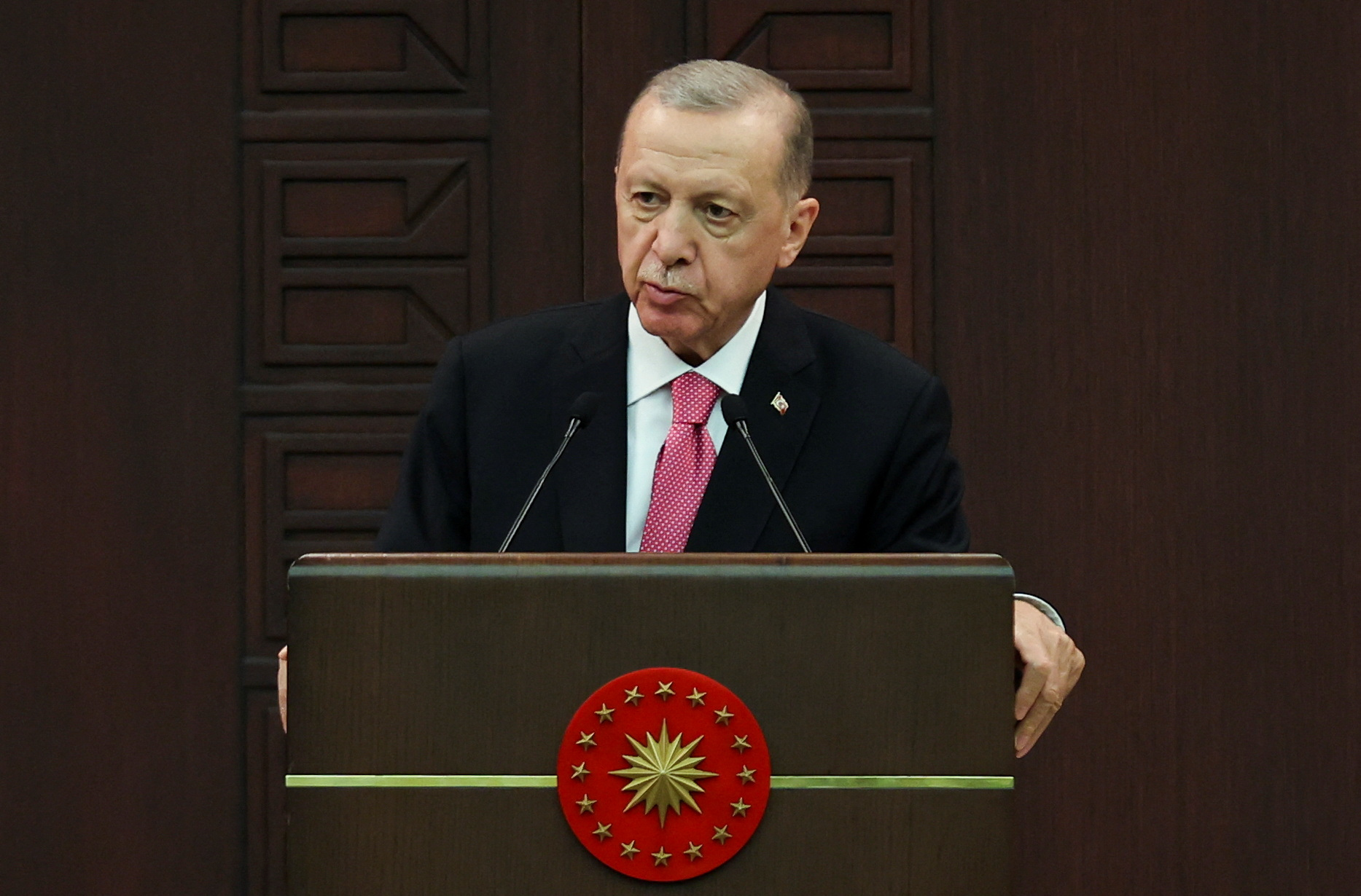 Turkish President Recep Tayyip Erdogan speaks during his inauguration in Ankara, on June 3, 2023