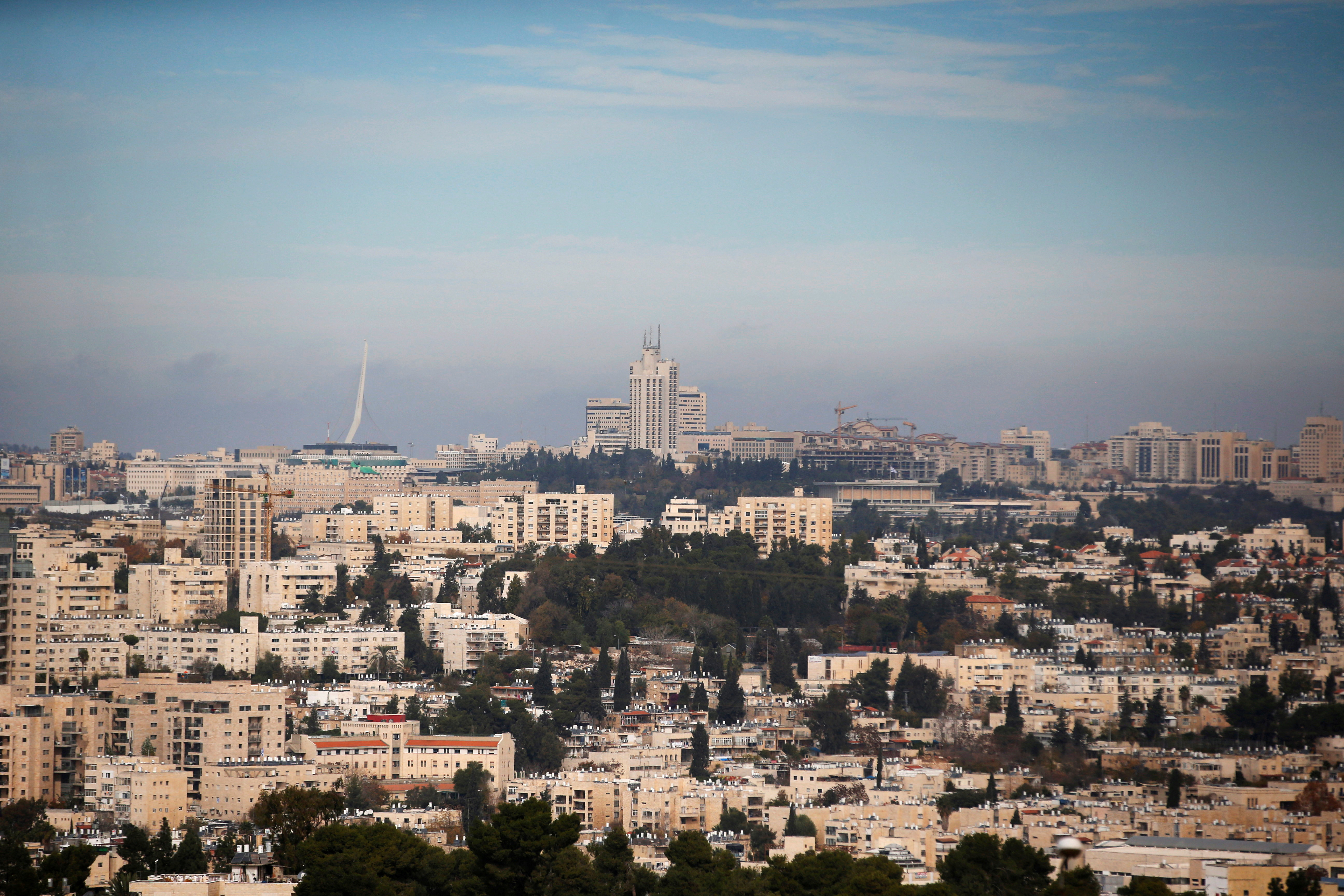 FILE PHOTO: A general view shows part of west Jerusalem December 5, 2017. REUTERS/Ronen Zvulun/File Photo