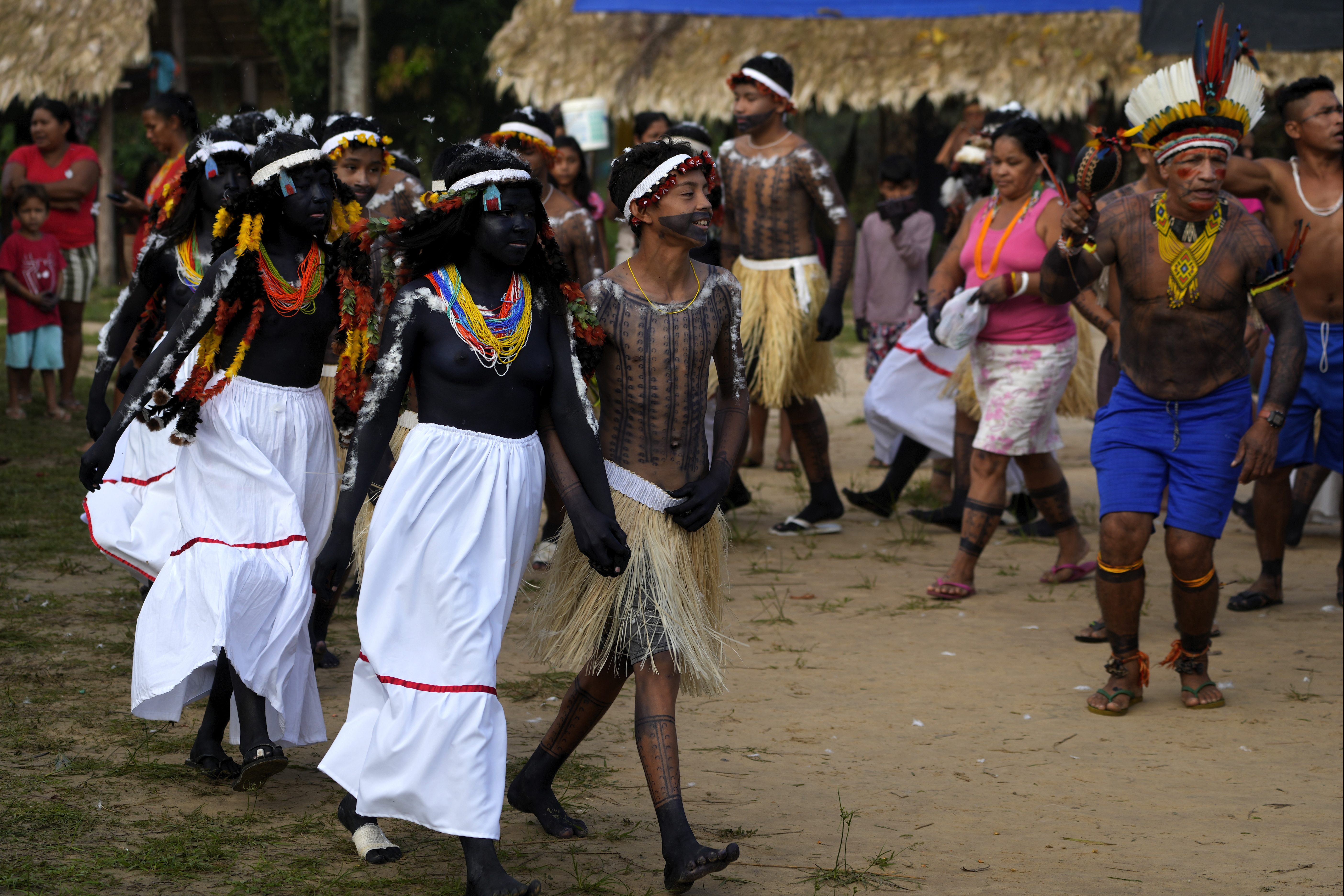 Wyra'whaw coming-of-age festival in the Ramada ritual center, in Tenetehar Wa Tembe village
