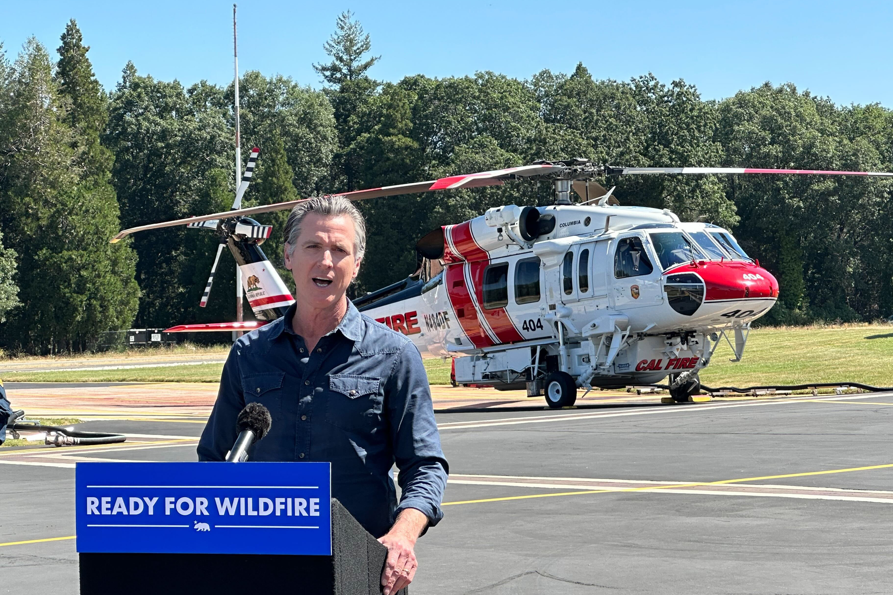 Governor Gavin Newsom, seen on Thursday in Grass Valley, California, has called the task force’s work a ‘milestone’