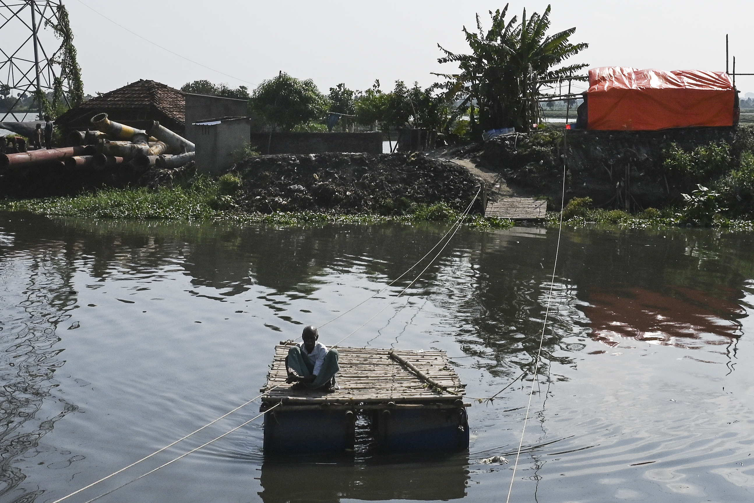 Wetlands just outside India's Kolkata have for generations provided tonnes of food daily and thousands of jobs as they filter sewage through fish ponds -- but rapid urbanisation is threatening the ecosystem.