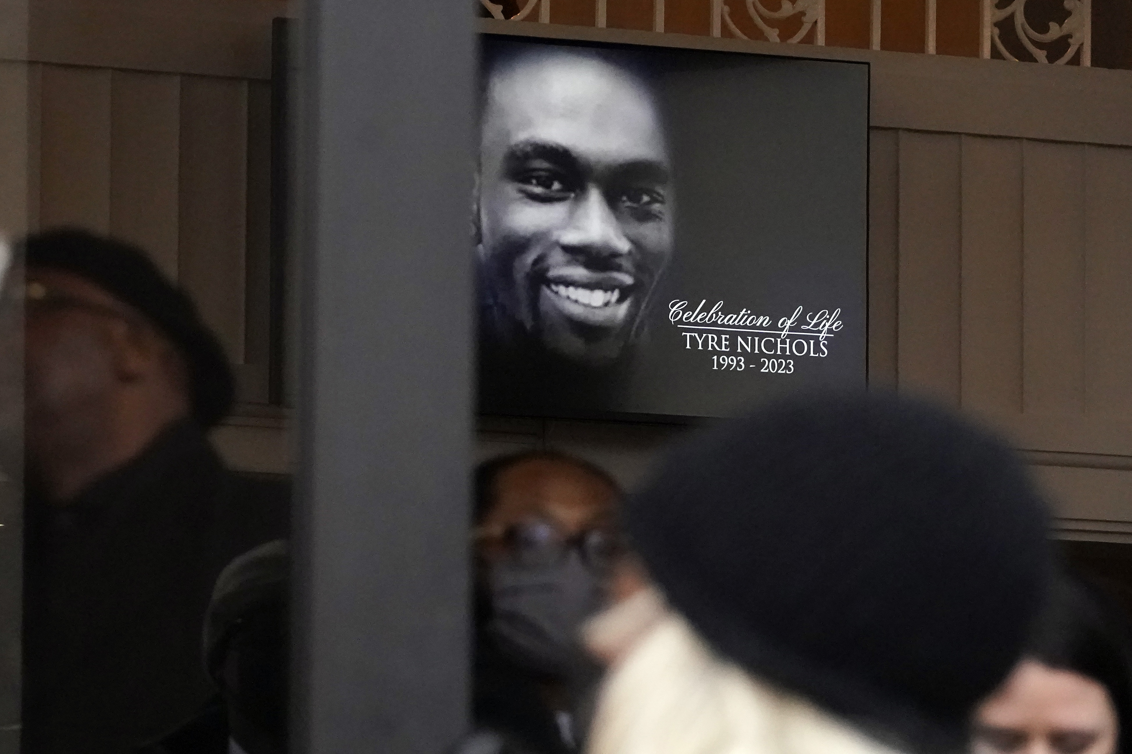 Mourners leave after the funeral service for Tyre Nichols at Mississippi Boulevard Christian Church, Wednesday, Feb. 1, 2023, in Memphis, Tennessee